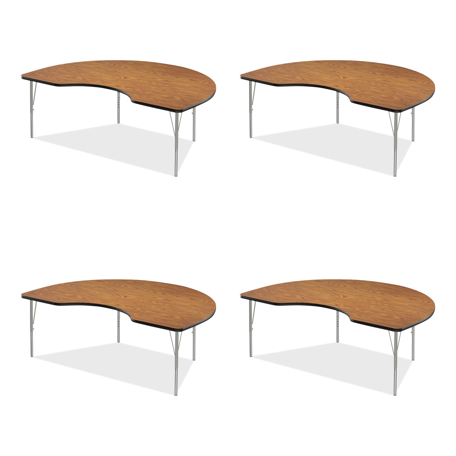 Adjustable Activity Table | 72" Kidney Oak