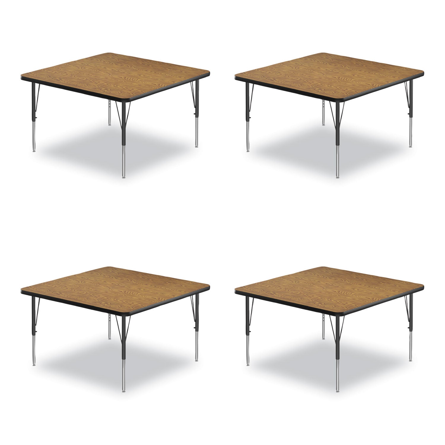 Adjustable Activity Tables | 48" Square Oak