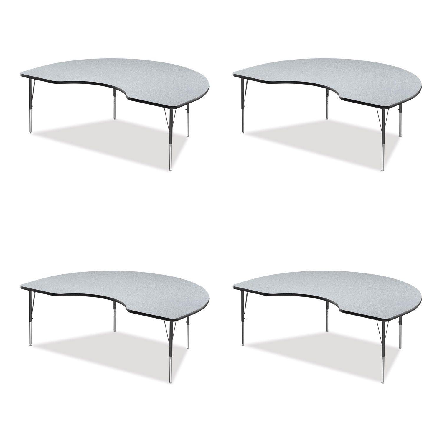 Adjustable Activity Tables | 72" Kidney Gray