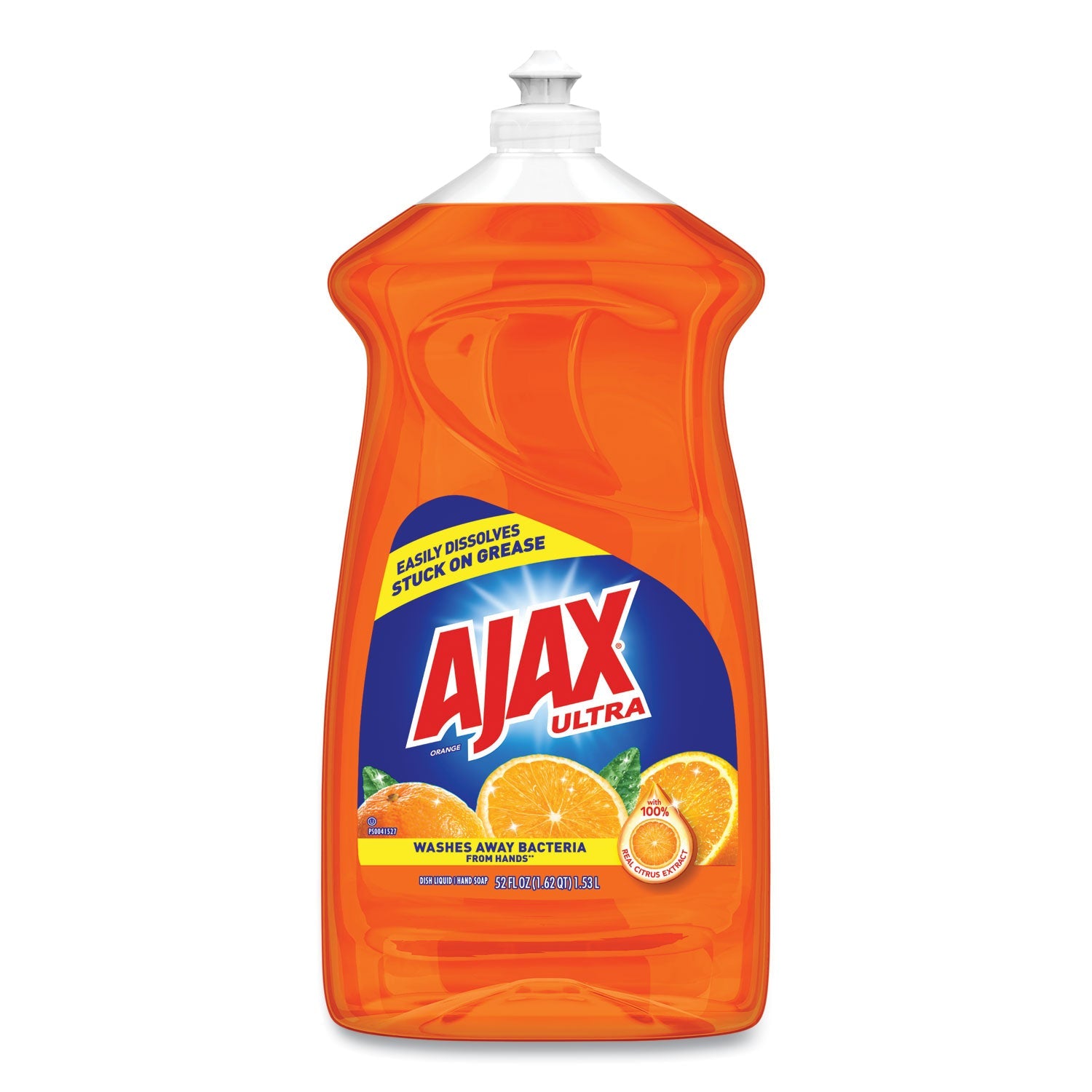 Ajax® Dish Detergent, Liquid, Antibacterial, Orange, 52 Oz, Bottle, 6/carton