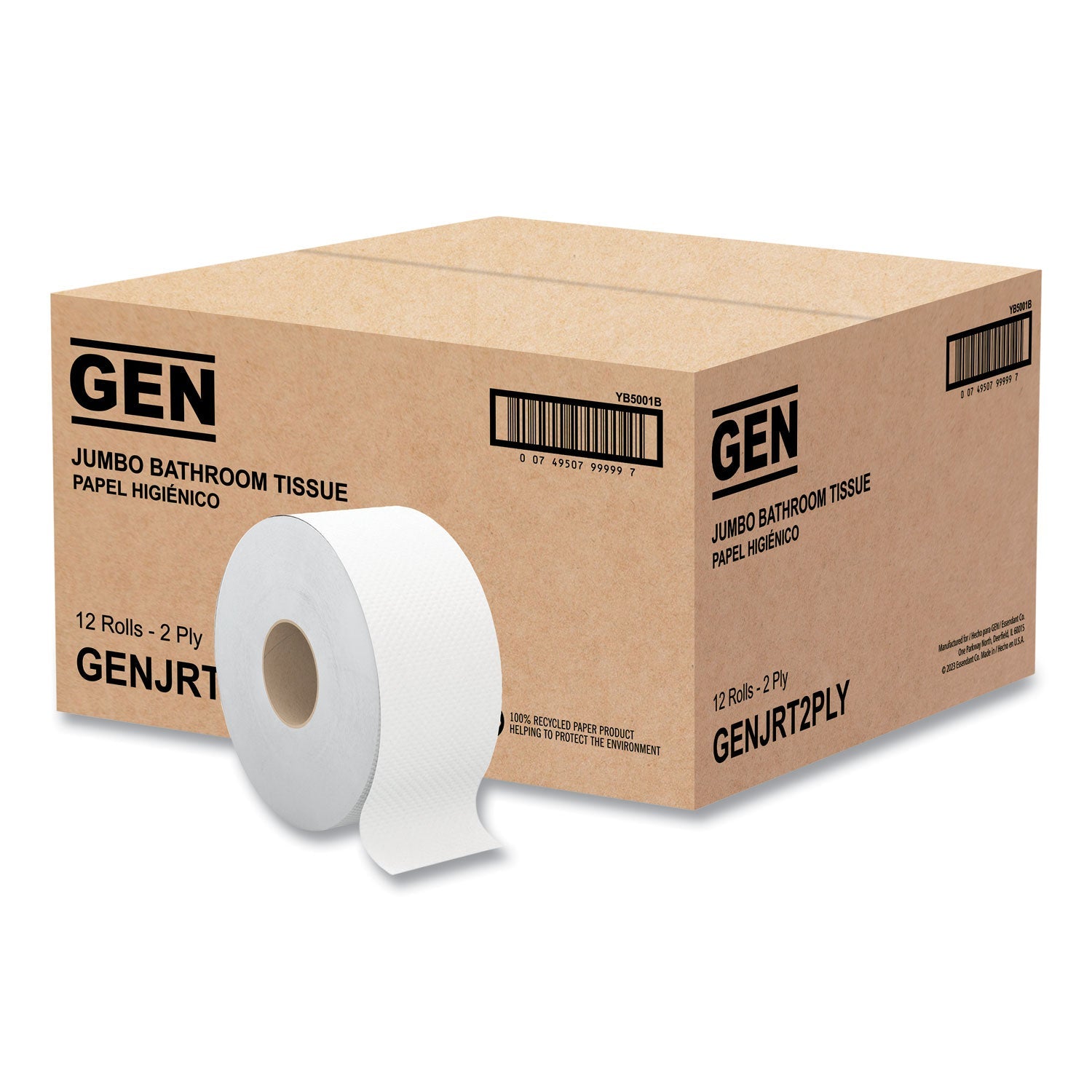 Jumbo Bath Tissue | 2-Ply | 12-Roll Carton