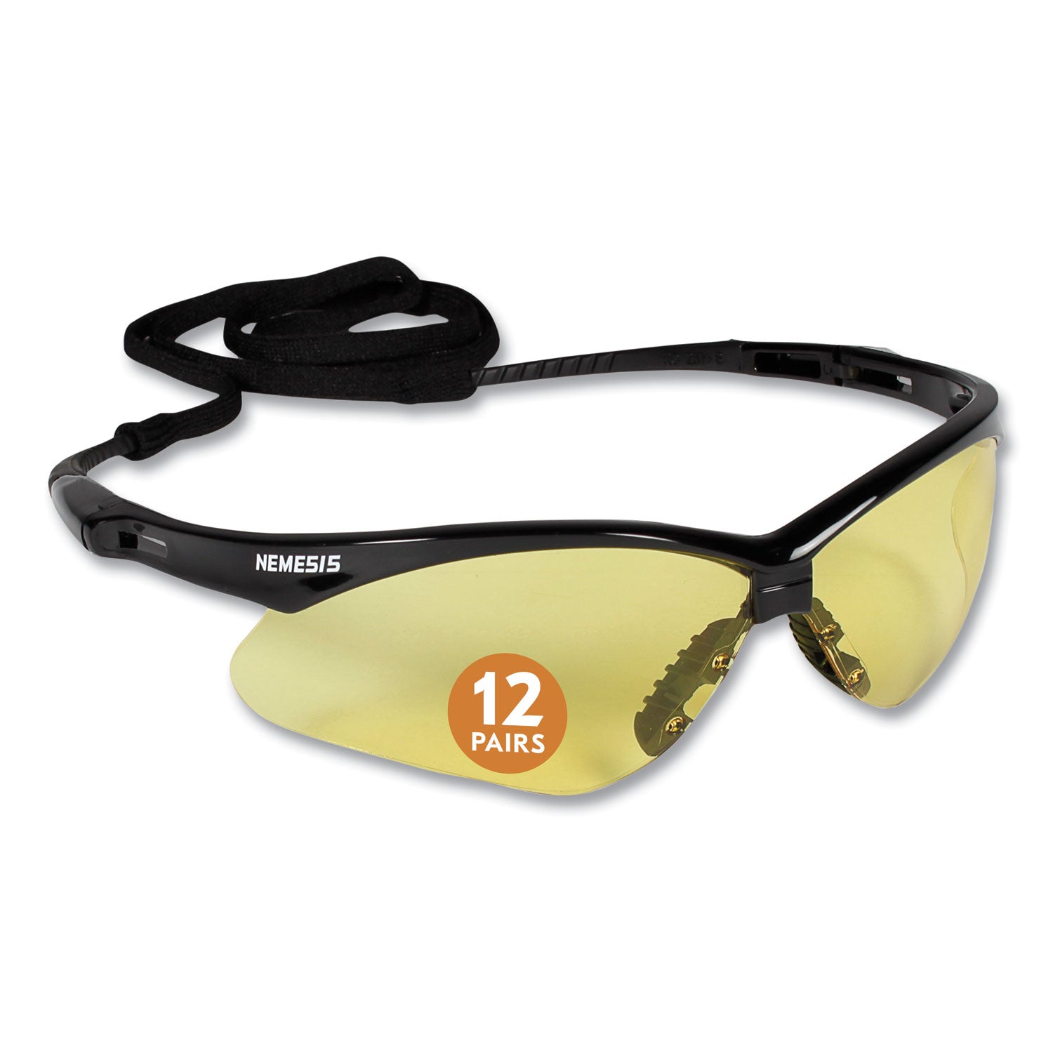 KleenGuard™ Nemesis Safety Glasses, Black Frame, Amber Lens - Bloom Skins