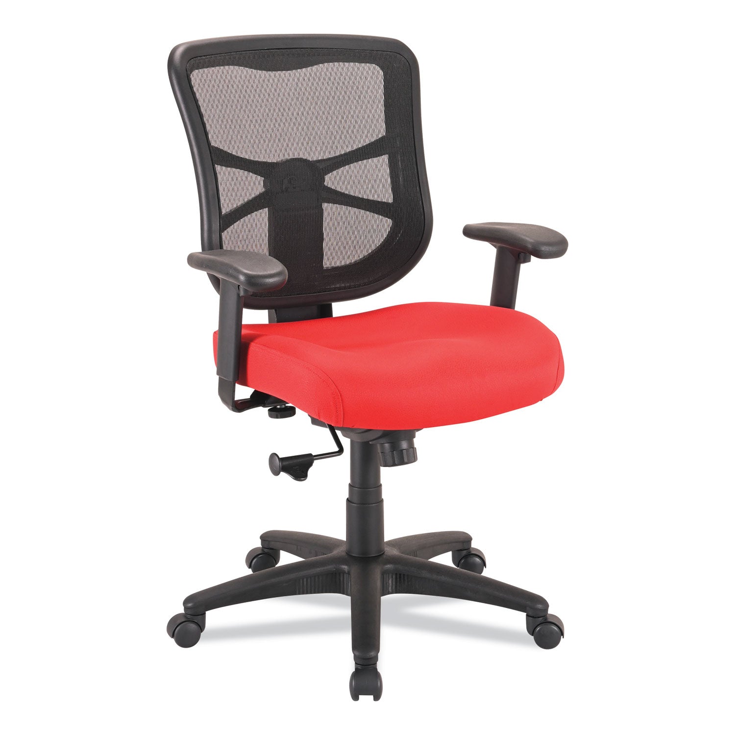Alera® Alera Elusion Series Mesh Mid-Back Swivel/Tilt Chair, Supports Up to 275 lb, 17.9" to 21.8" Seat Height, Red