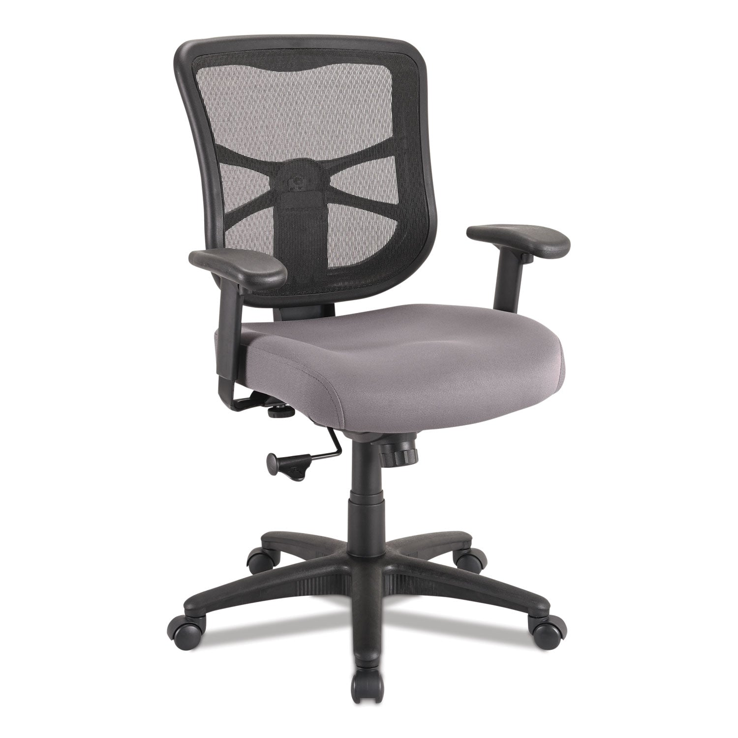 Alera® Alera Elusion Series Mesh Mid-Back Swivel/Tilt Chair, Supports Up to 275 lb, 17.9" to 21.8" Seat Height, Gray Seat
