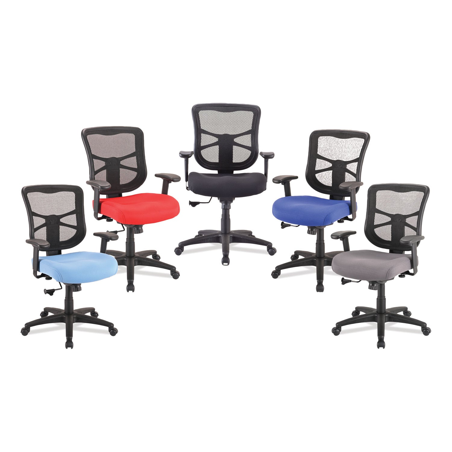 Alera® Alera Elusion Series Mesh Mid-Back Swivel/Tilt Chair, Supports Up to 275 lb, 17.9" to 21.8" Seat Height, Gray Seat