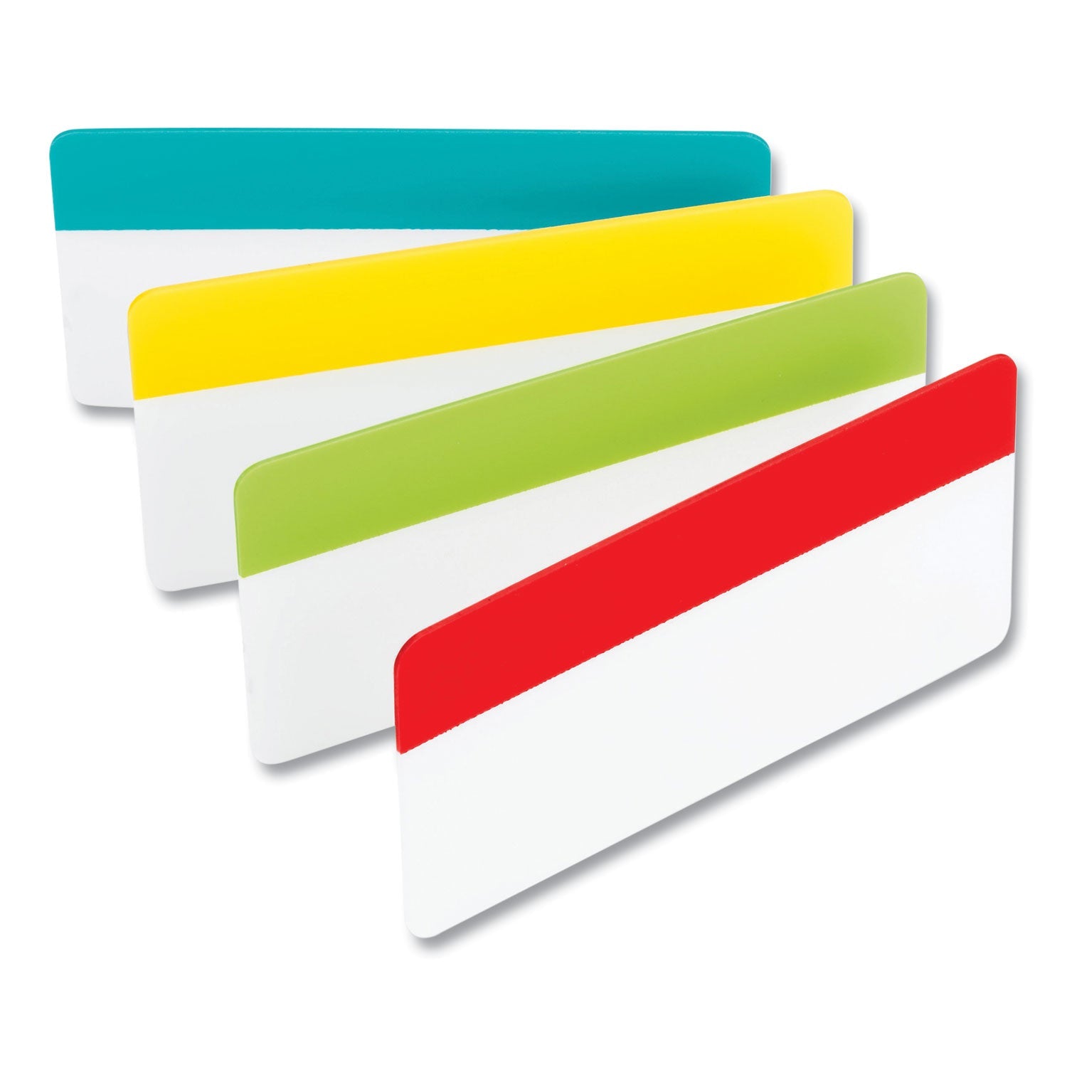 Post-it® Tabs Solid Color Tabs, 1/3-Cut, Assorted Colors, 3" Wide, 24/Pack