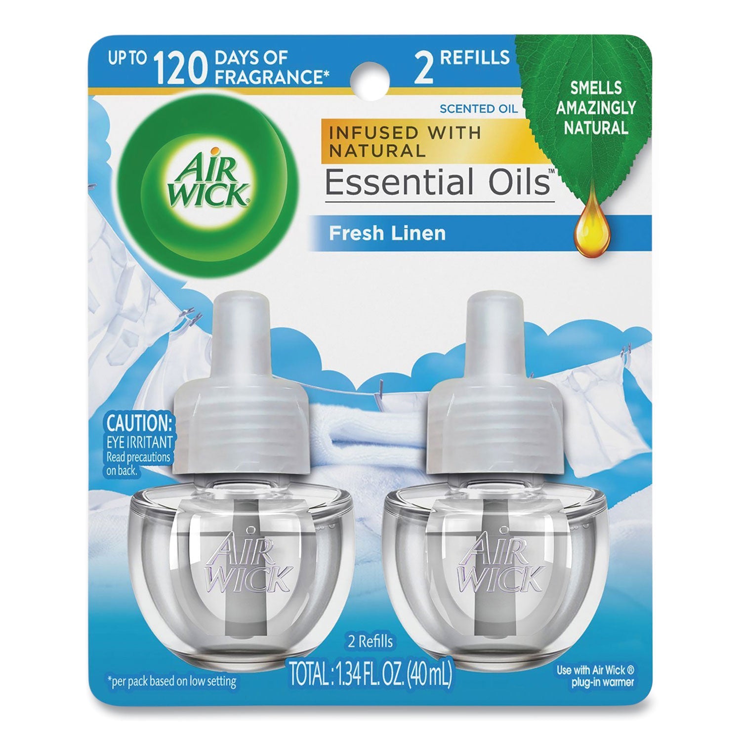 Air Wick Scented Oil Refill | Fresh Linen 2/Pack