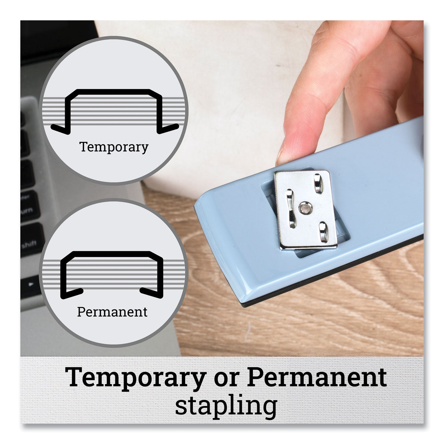 Swingline® 747 Classic Full Strip Stapler, 30-Sheet Capacity, Sky Blue - Bloom Skins