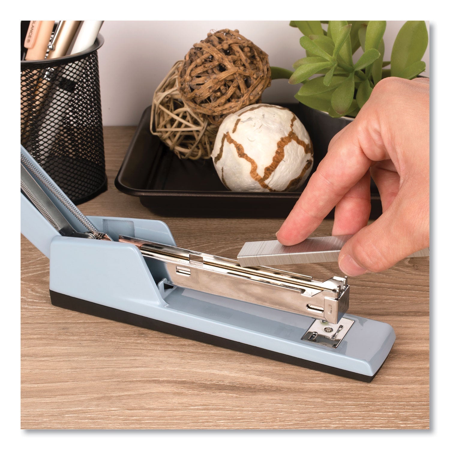 Swingline® 747 Classic Full Strip Stapler, 30-Sheet Capacity, Sky Blue - Bloom Skins