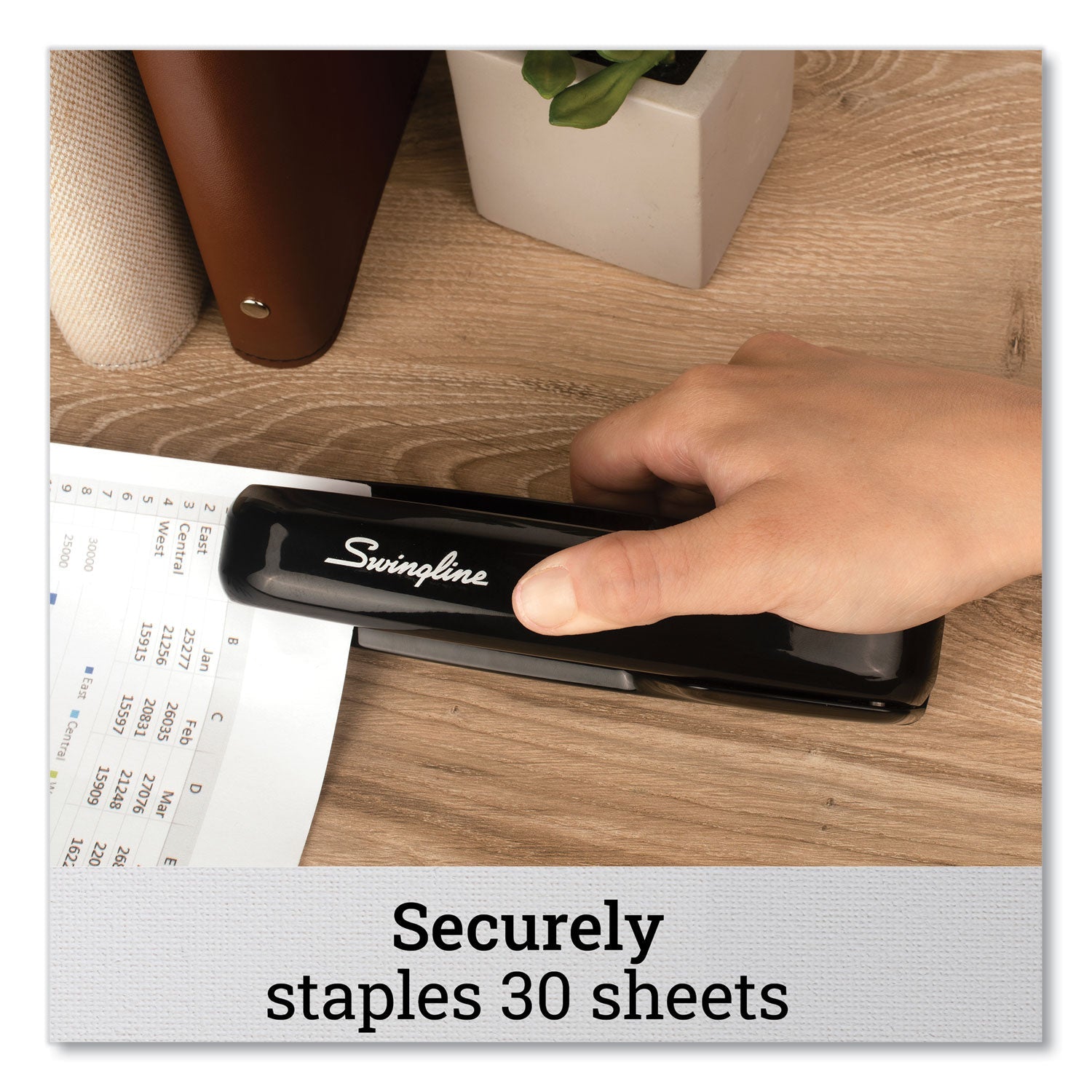 Swingline® 747 Business Full Strip Desk Stapler, 30-Sheet Capacity, Black