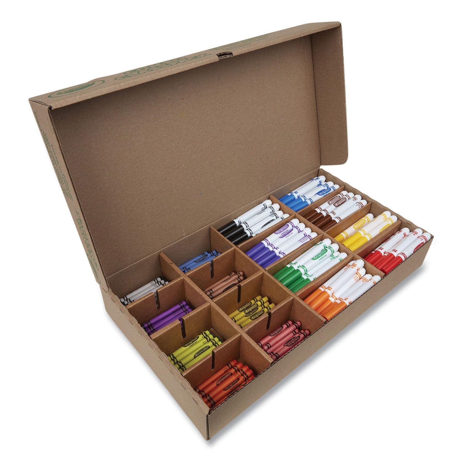 Crayola® Crayons And Markers Combo Classpack, Eight Colors, 256/set