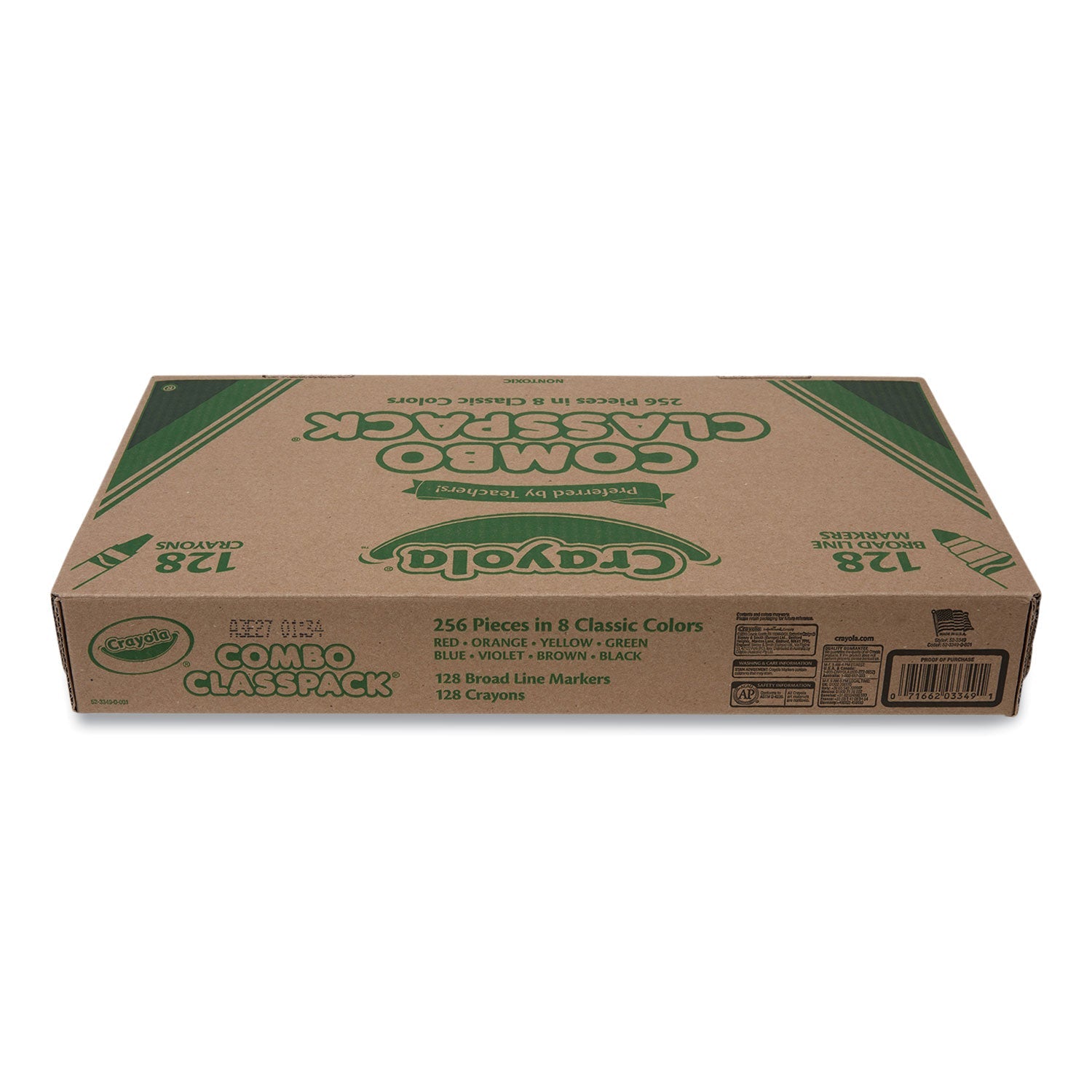 Crayola® Crayons And Markers Combo Classpack, Eight Colors, 256/set