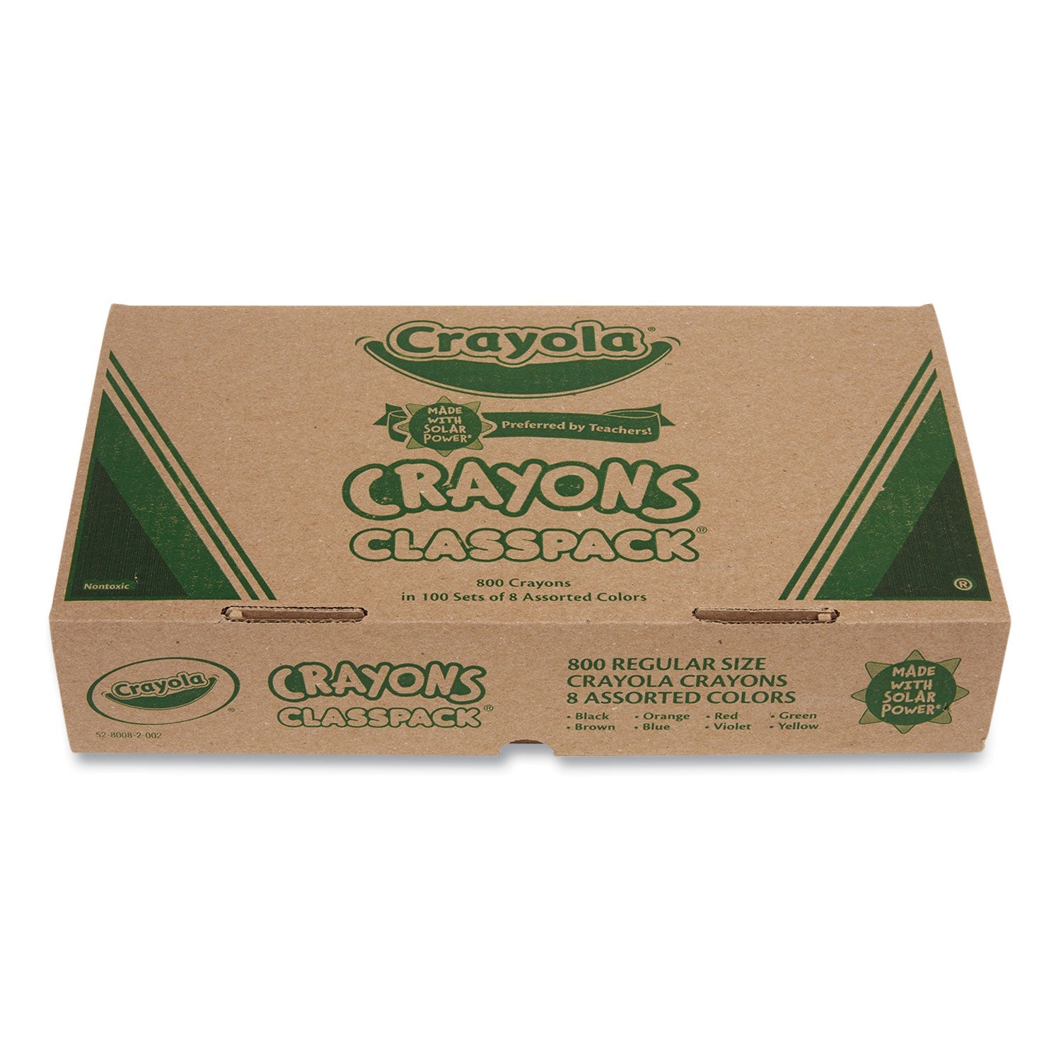 Crayola® Classpack Regular Crayons, 8 Colors, 800/box