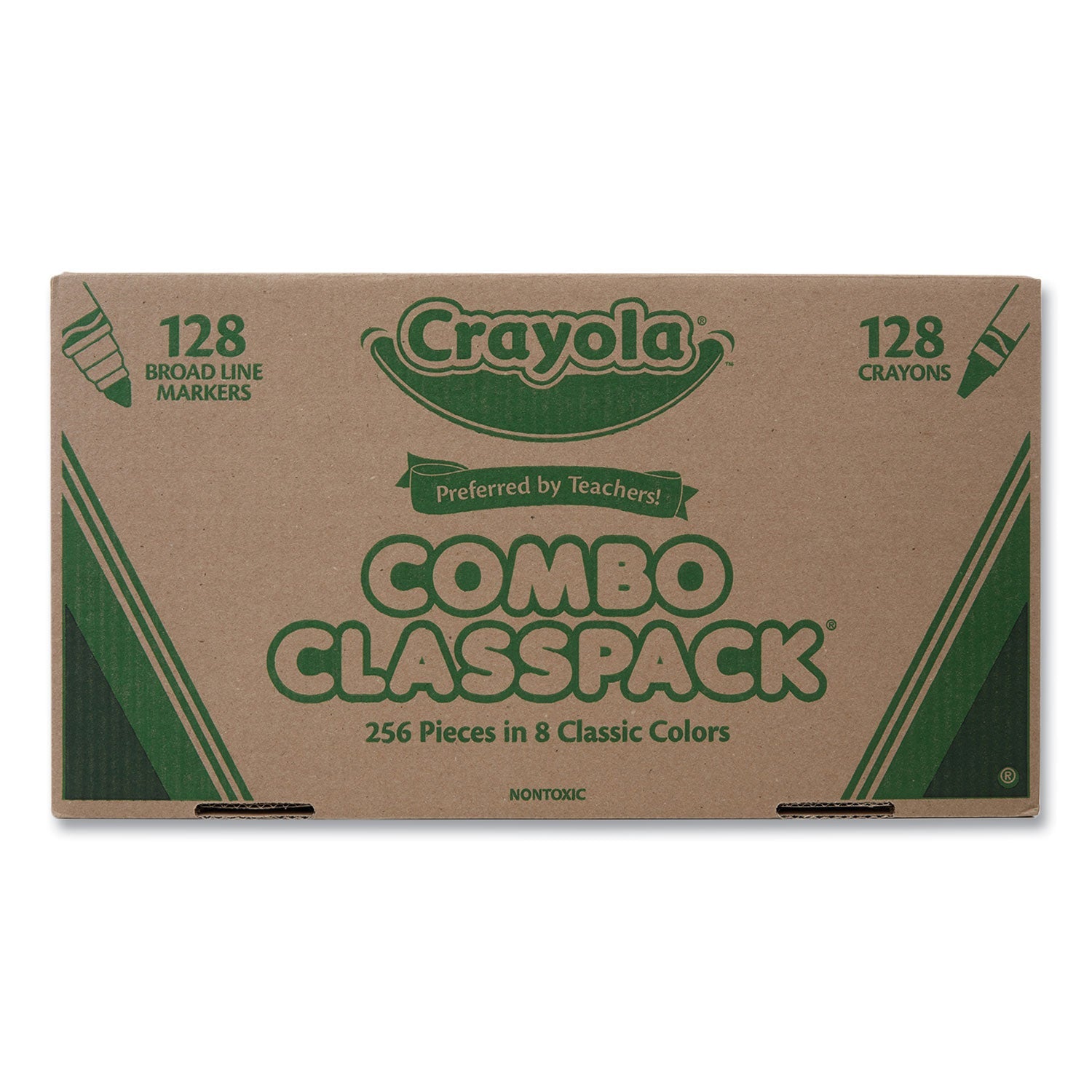 Crayola® Crayons And Markers Combo Classpack, Eight Colors, 256/set