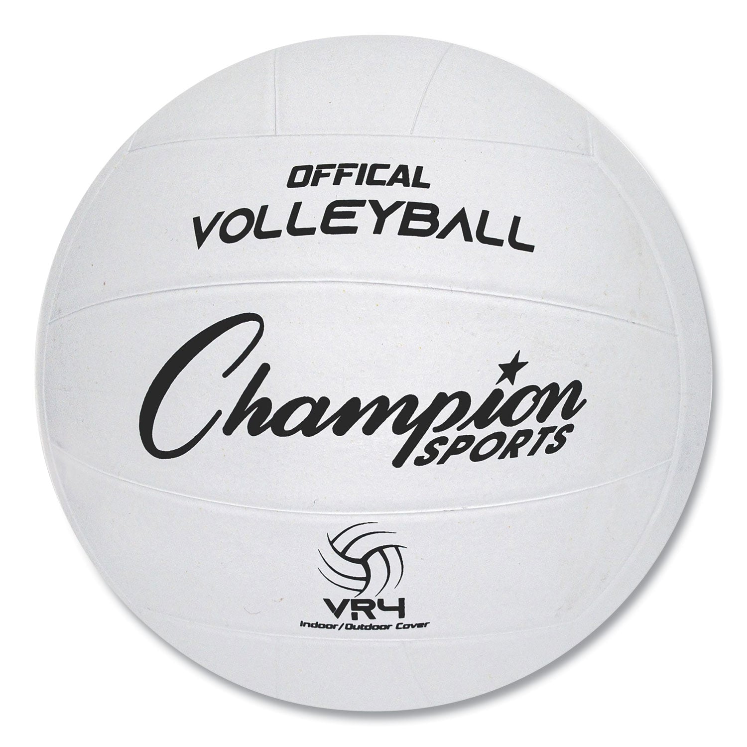 Champion Sports Rubber Volleyball, Official Size, White