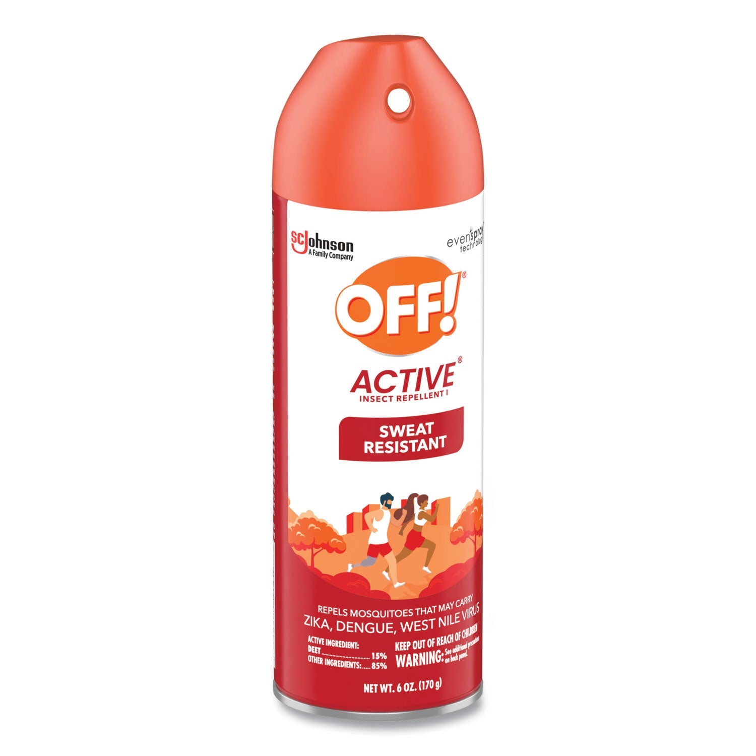 OFF!® ACTIVE Insect Repellent, 6 oz Aerosol Spray, 12/Carton