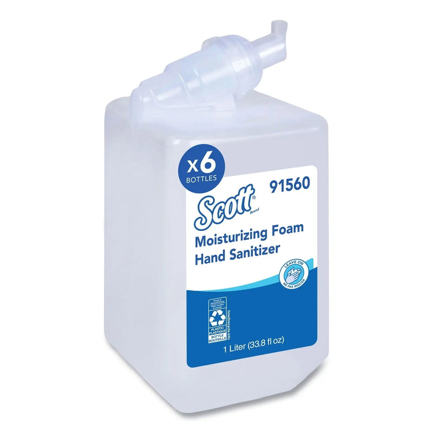Scott® Pro Moisturizing Foam Hand Sanitizer, 1,000 Ml Refill, Fruity Cucumber Scent, 6/carton