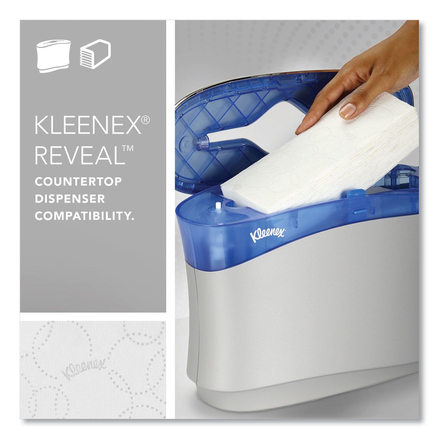 Kleenex® Reveal Multi-Fold Towels, 2-Ply, 8 X 9.4, White, 16/carton