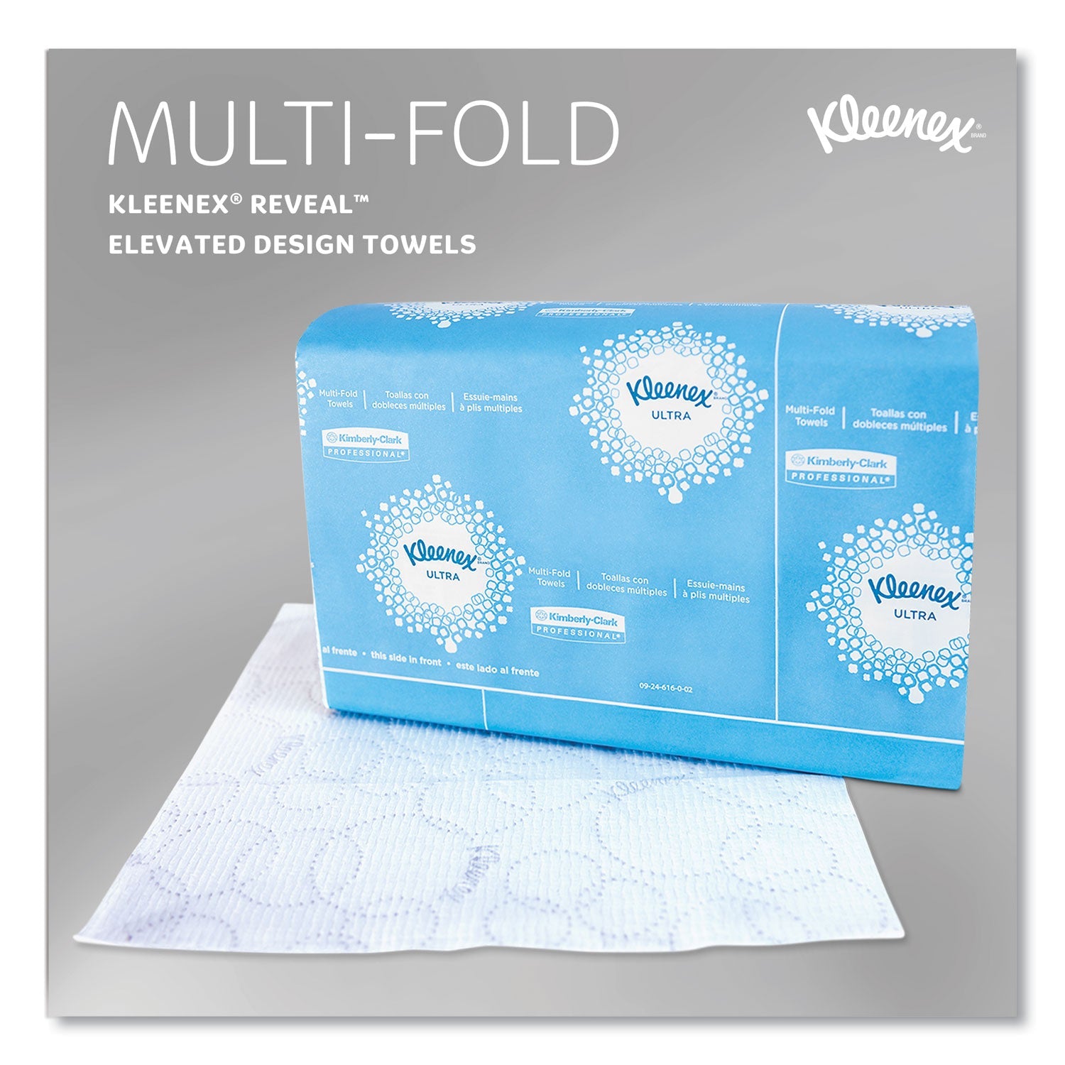 Kleenex® Reveal Multi-Fold Towels, 2-Ply, 8 X 9.4, White, 16/carton