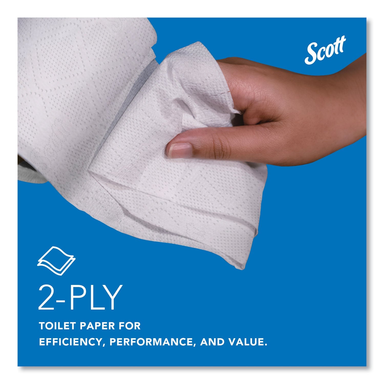 Scott® Essential Standard Roll Bathroom Tissue for Business, Septic Safe, 2-Ply, White, 550 Sheets/Roll, 80/Carton