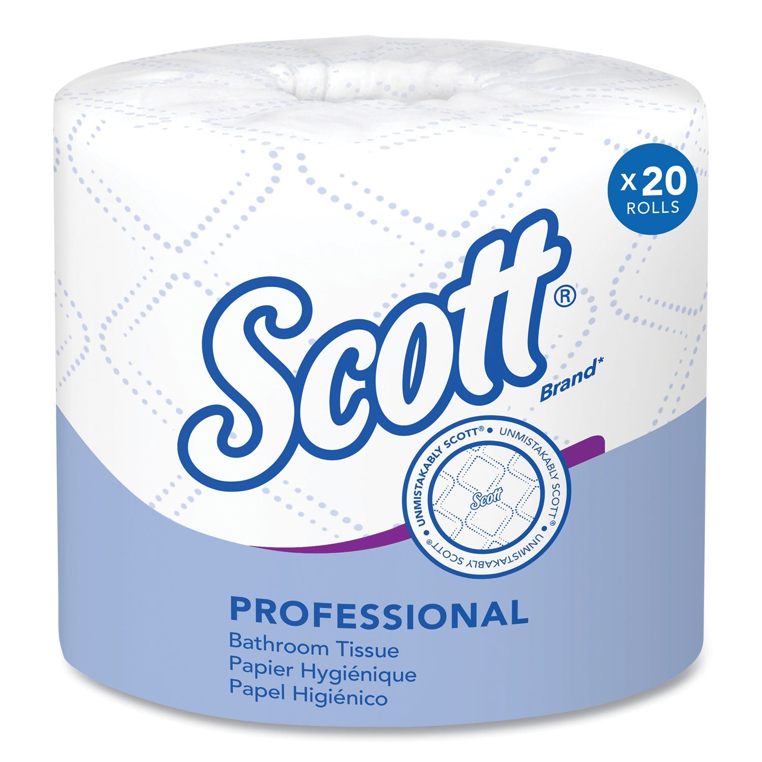 Scott® Essential Standard Roll Bathroom Tissue for Business, Septic Safe, Convenience Carton, 2-Ply, White, 550/Roll, 20 Rolls/CT