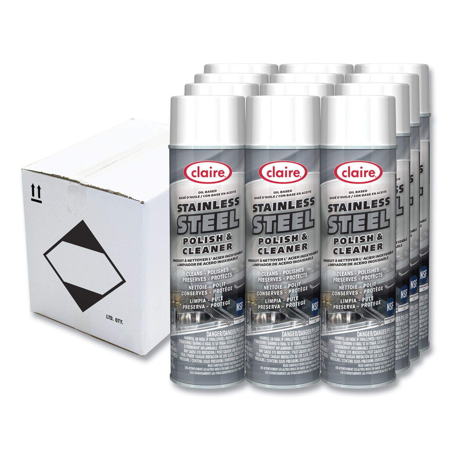 Stainless Steel Polish and Cleaner | 15 oz, Dozen