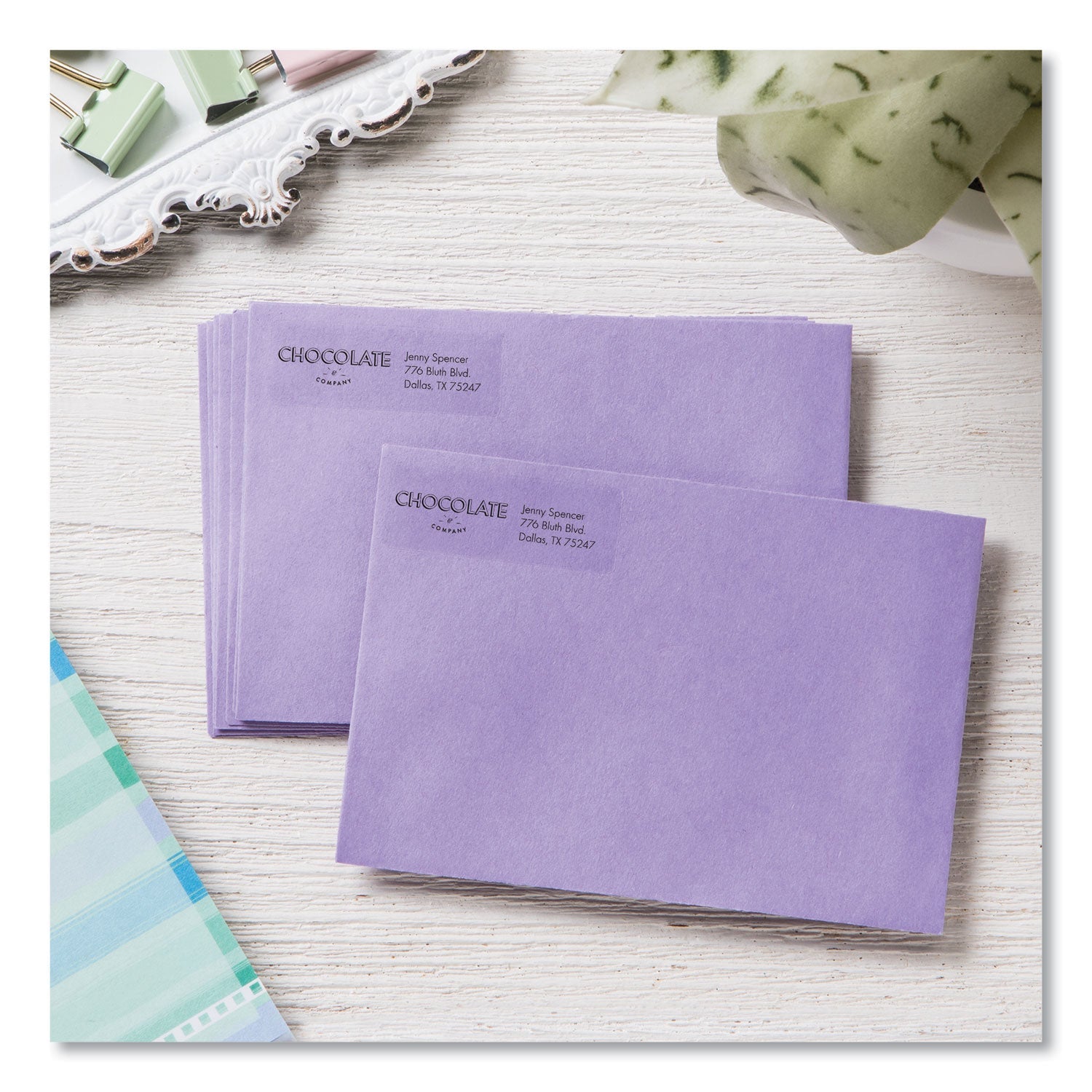 Avery® Glossy Clear Easy Peel Mailing Labels W/ Sure Feed Technology, Inkjet/laser Printers, 0.66 X 1.75, 60/sheet, 10 Sheets/pk