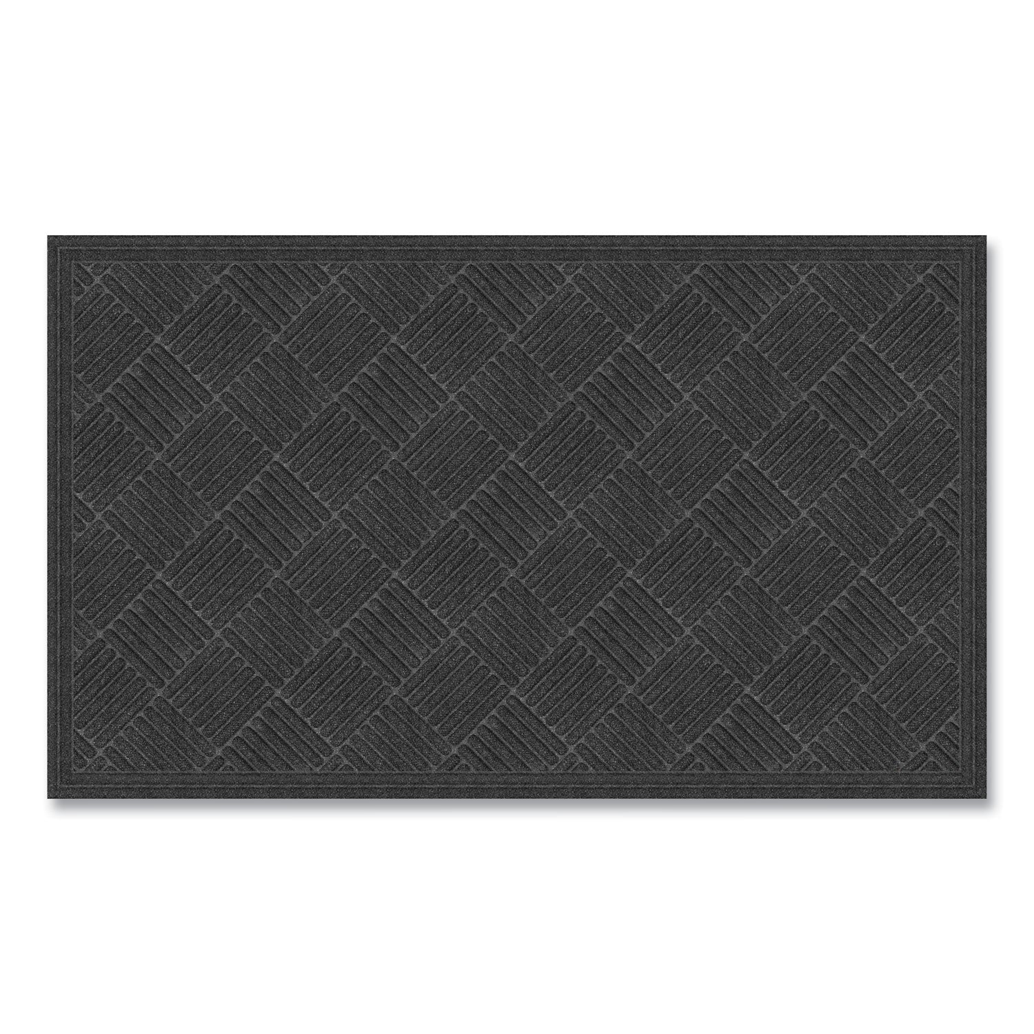Ecomat Crosshatch Entry Mat | 36" x 60" | Charcoal