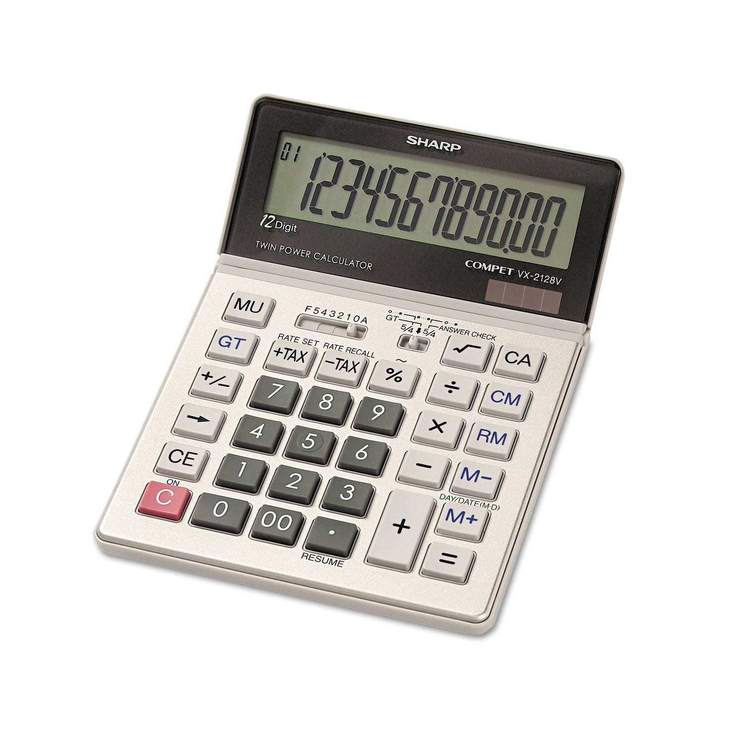 Sharp® Vx2128v Commercial Desktop Calculator, 12-Digit Lcd