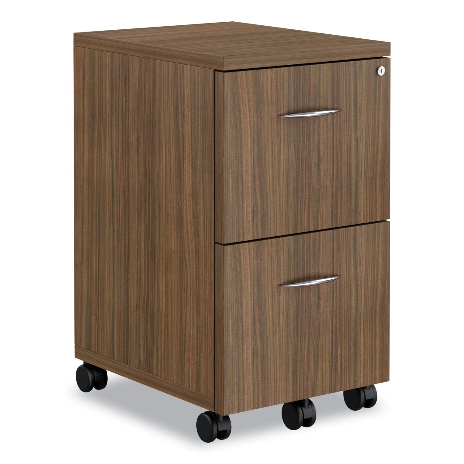 2-Drawer Mobile Pedestal | Modern Walnut | Alera®