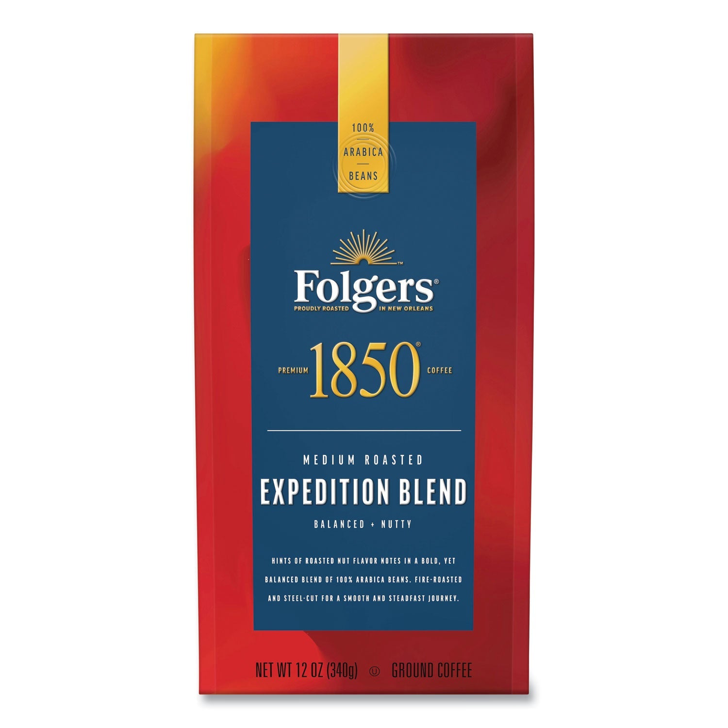 1850 Coffee, Expedition Blend, Medium Roast, Ground, 12 oz Bag - Bloom Skins