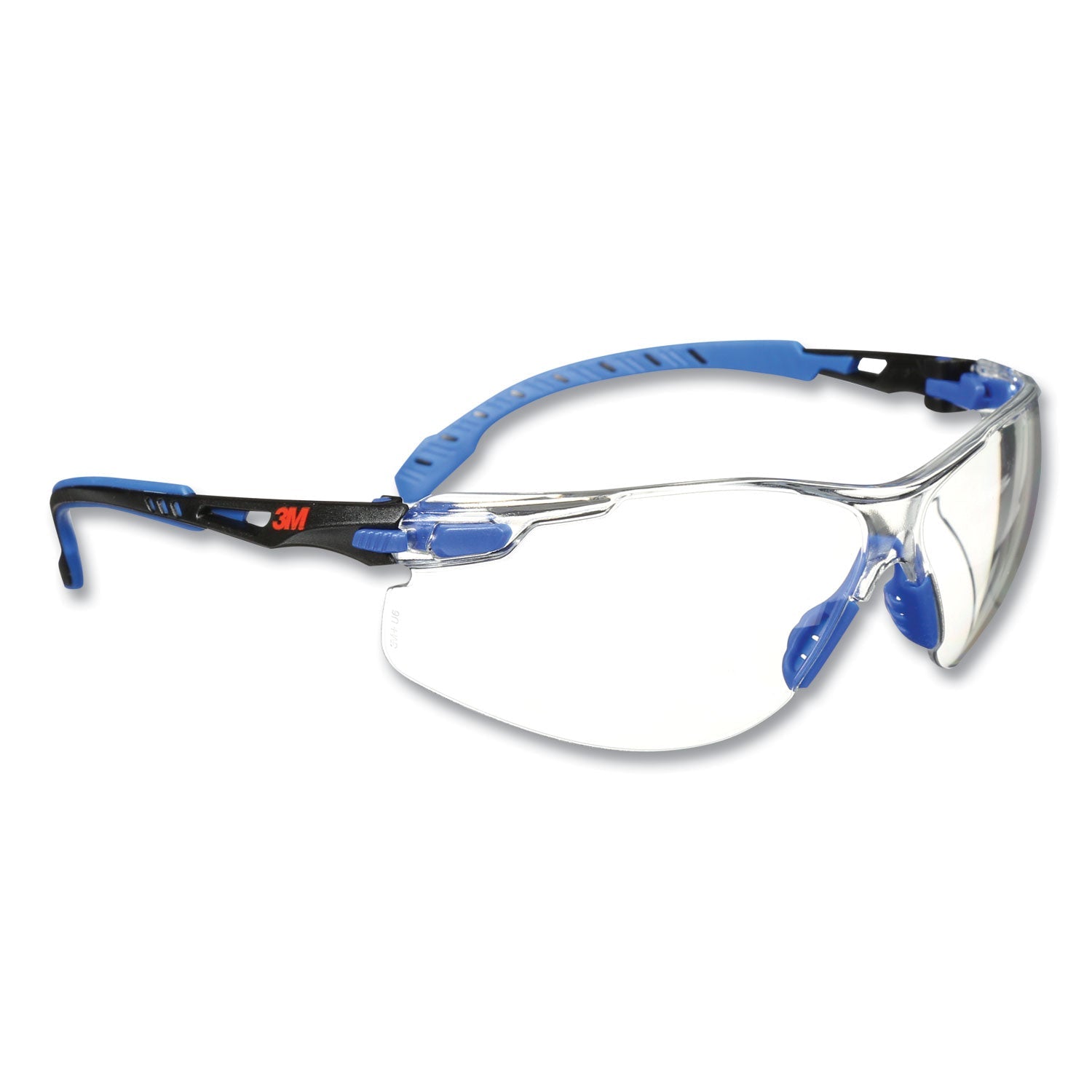 3M™ Solus 1000 Series Safety Glasses, Blue Plastic Frame, Clear Polycarbonate Lens