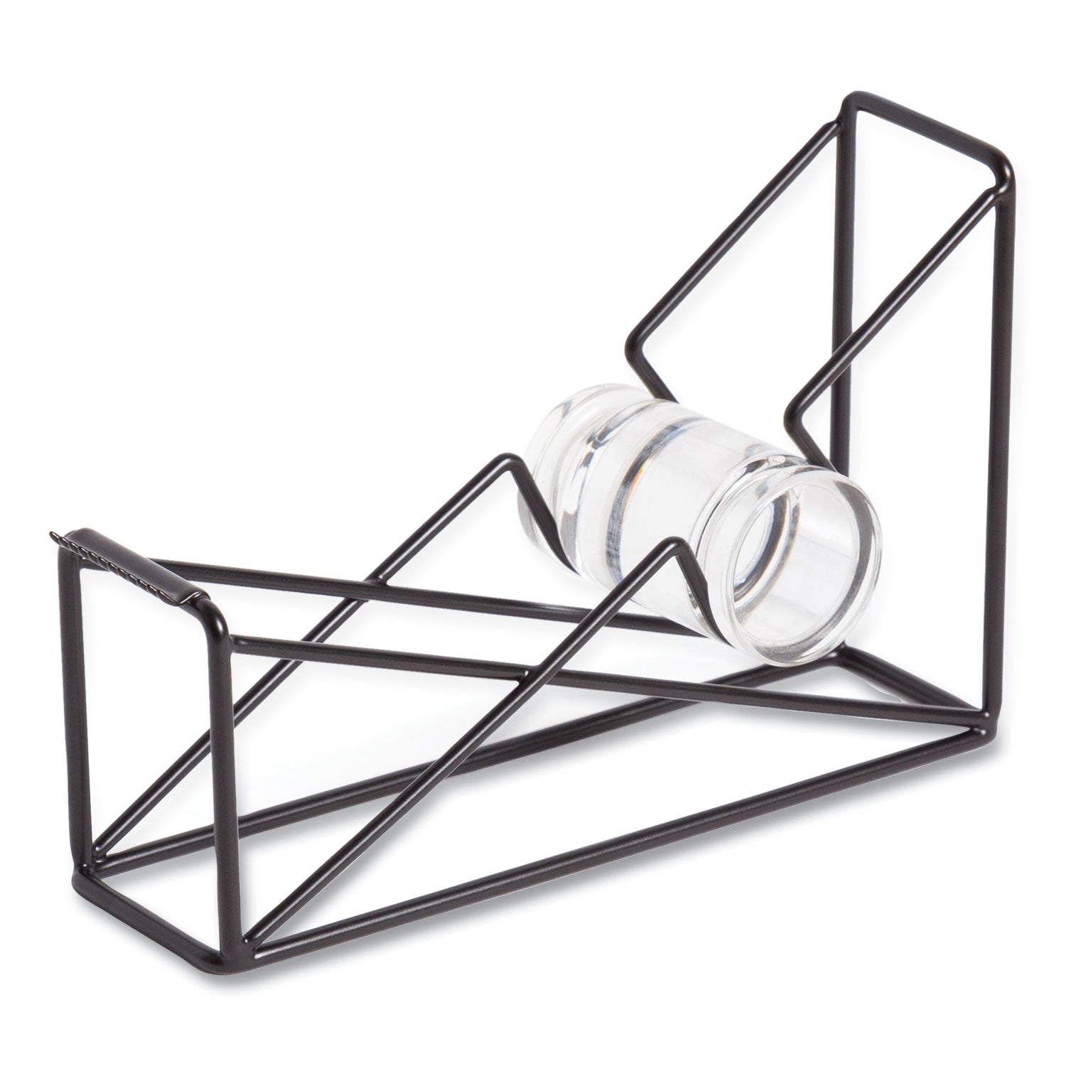 U Brands Vena Tape Dispenser, 1" Core, Metal, Black