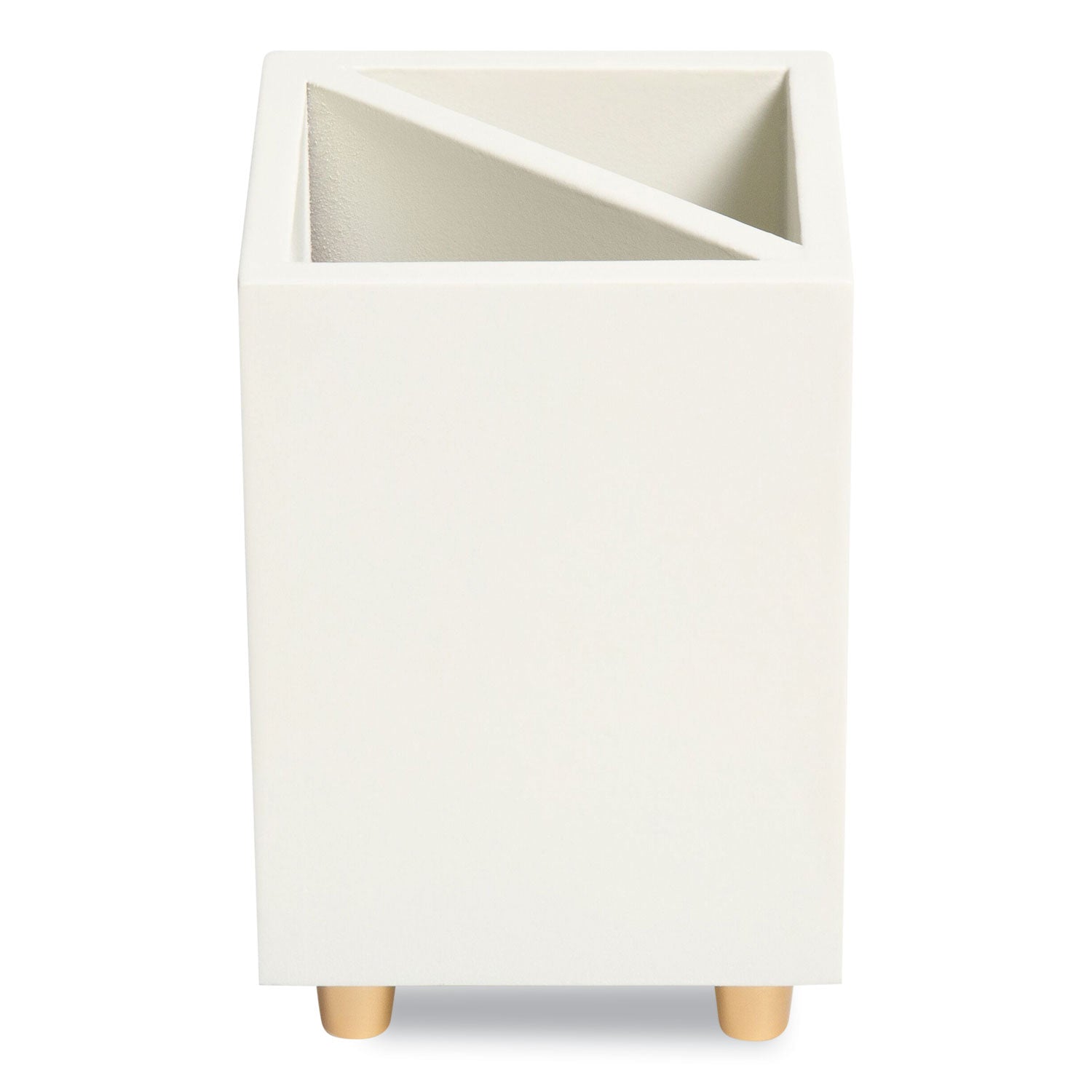 U Brands Juliet Pencil Cup, 3"w x 3"d x 4"h, White