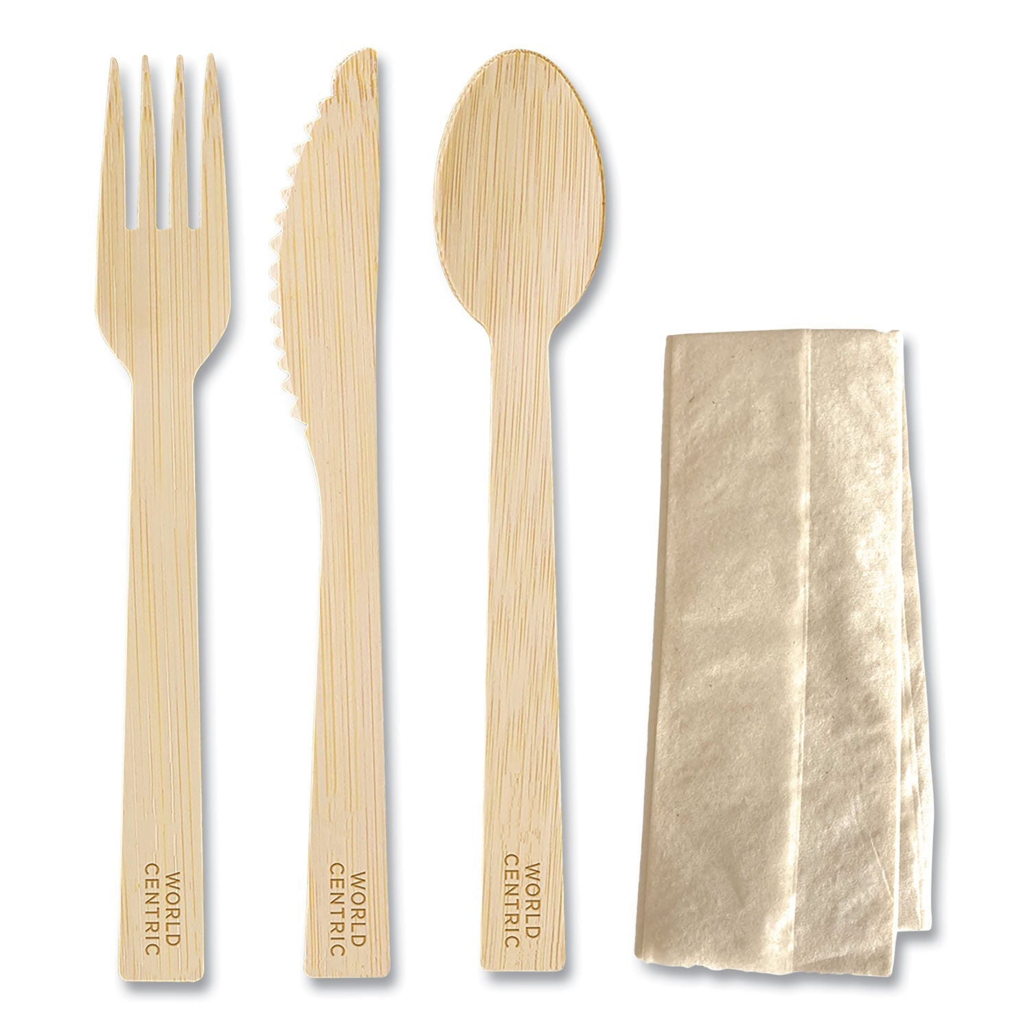 Bamboo Cutlery Set | 4-Piece | 250-Carton