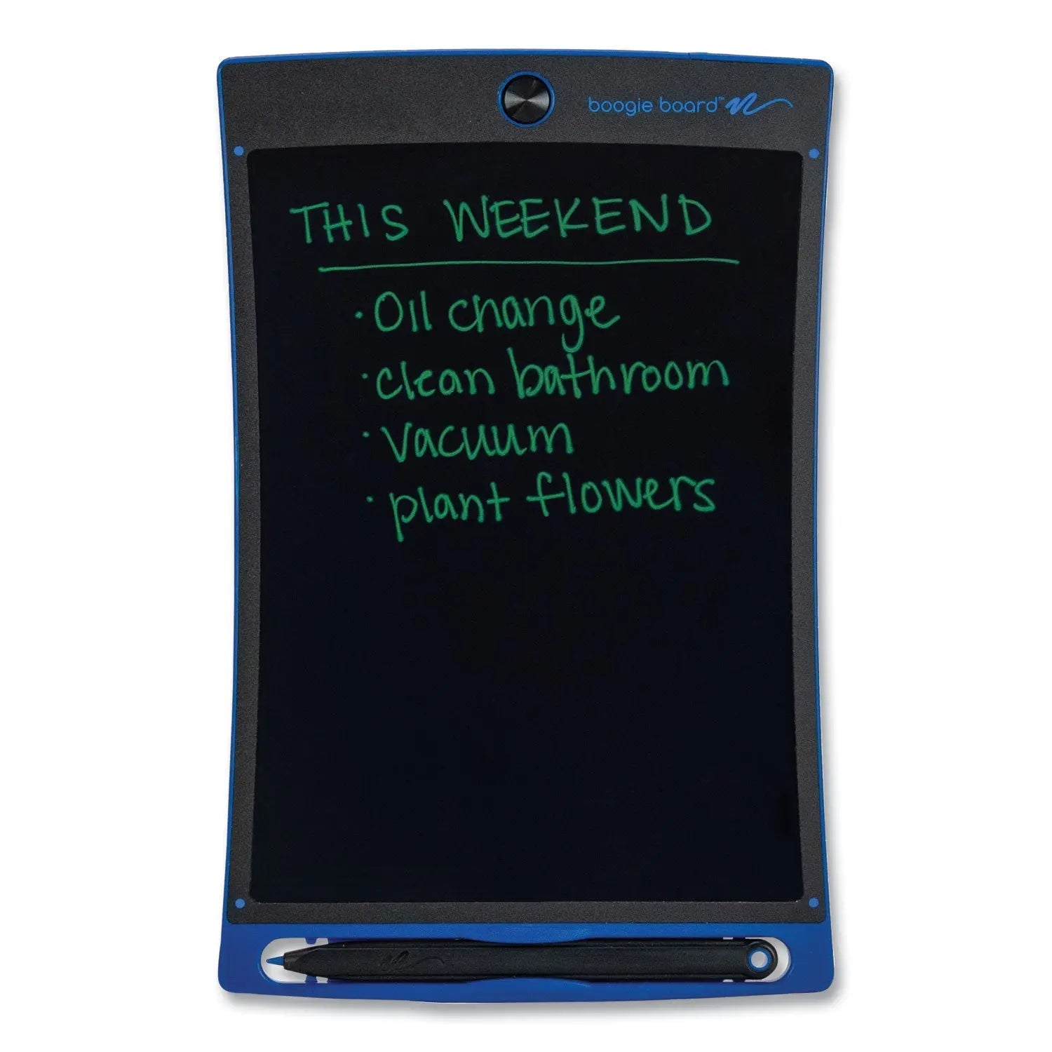 Boogie Board™ Jot 8.5 Reusable Writing Tablet, 8.5" LCD Screen, 6.75" x 0.62" x 10.37", Blue/Black