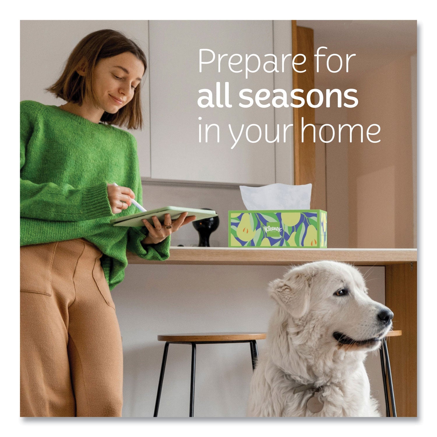 Kleenex® Trusted Care Facial Tissue, 2-Ply, White, 160 Sheets/Box, 3 Boxes/Pack, 12 Packs/Carton