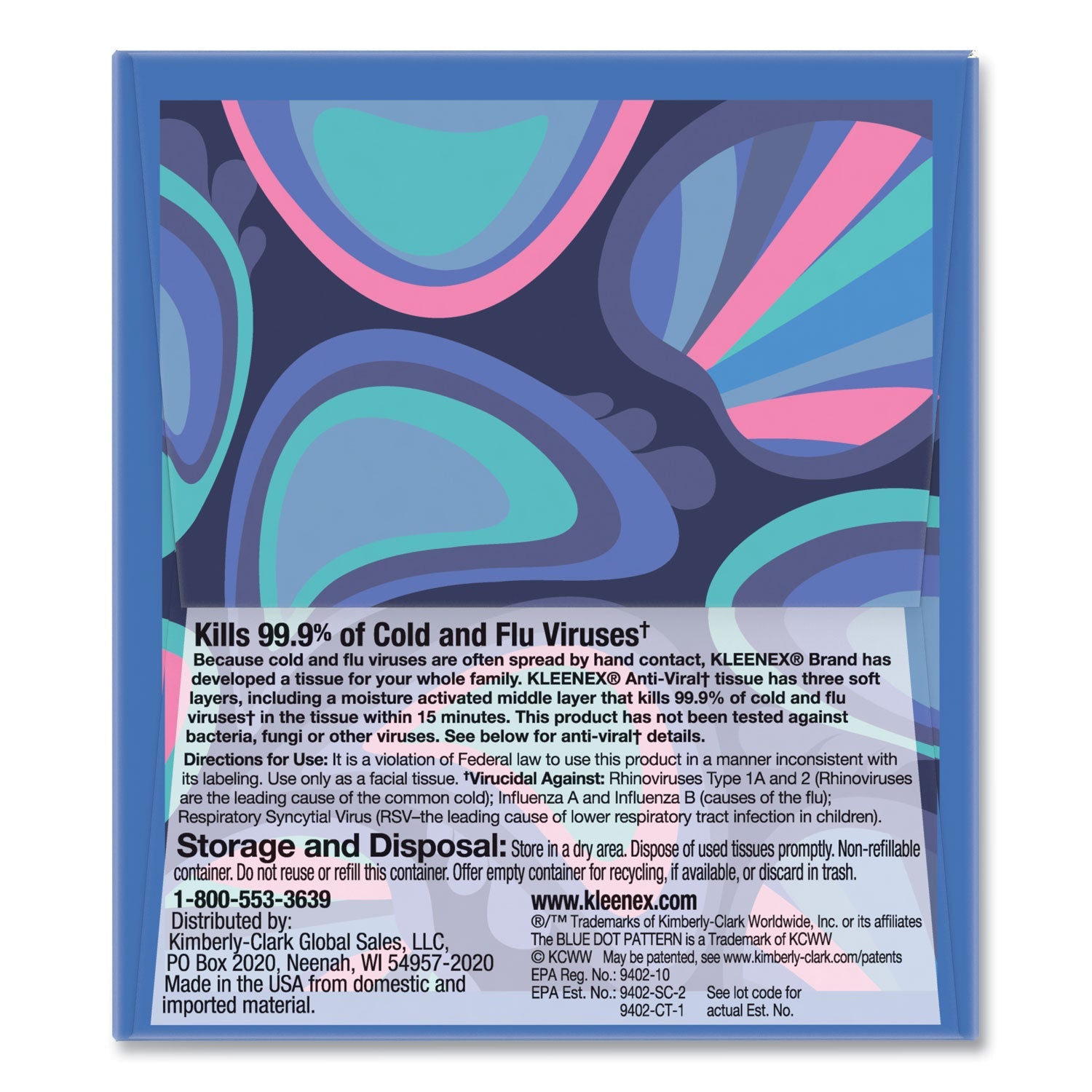 Kleenex® Anti-Viral Facial Tissue, 3-Ply, White, 55 Sheets/Box, 27 Boxes/Carton