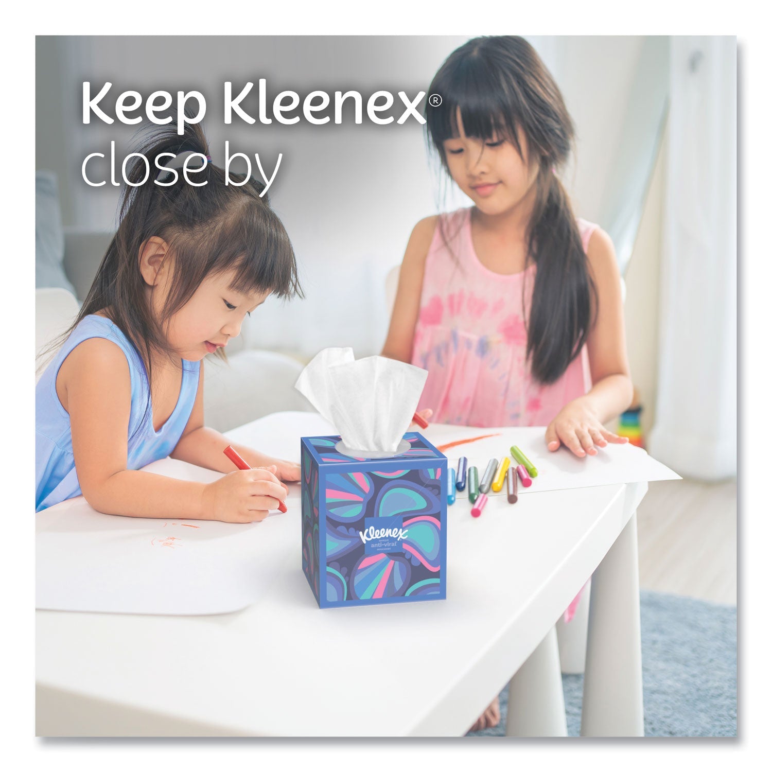 Kleenex® Anti-Viral Facial Tissue, 3-Ply, White, 55 Sheets/Box, 27 Boxes/Carton