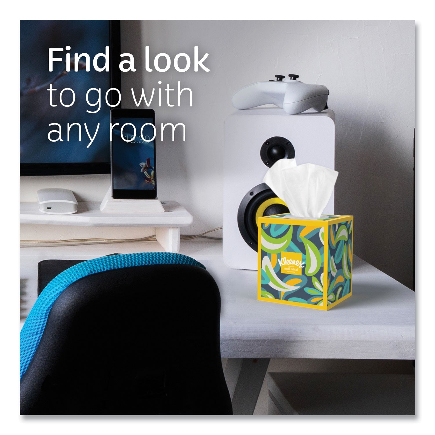 Kleenex® Anti-Viral Facial Tissue, 3-Ply, White, 55 Sheets/Box, 27 Boxes/Carton