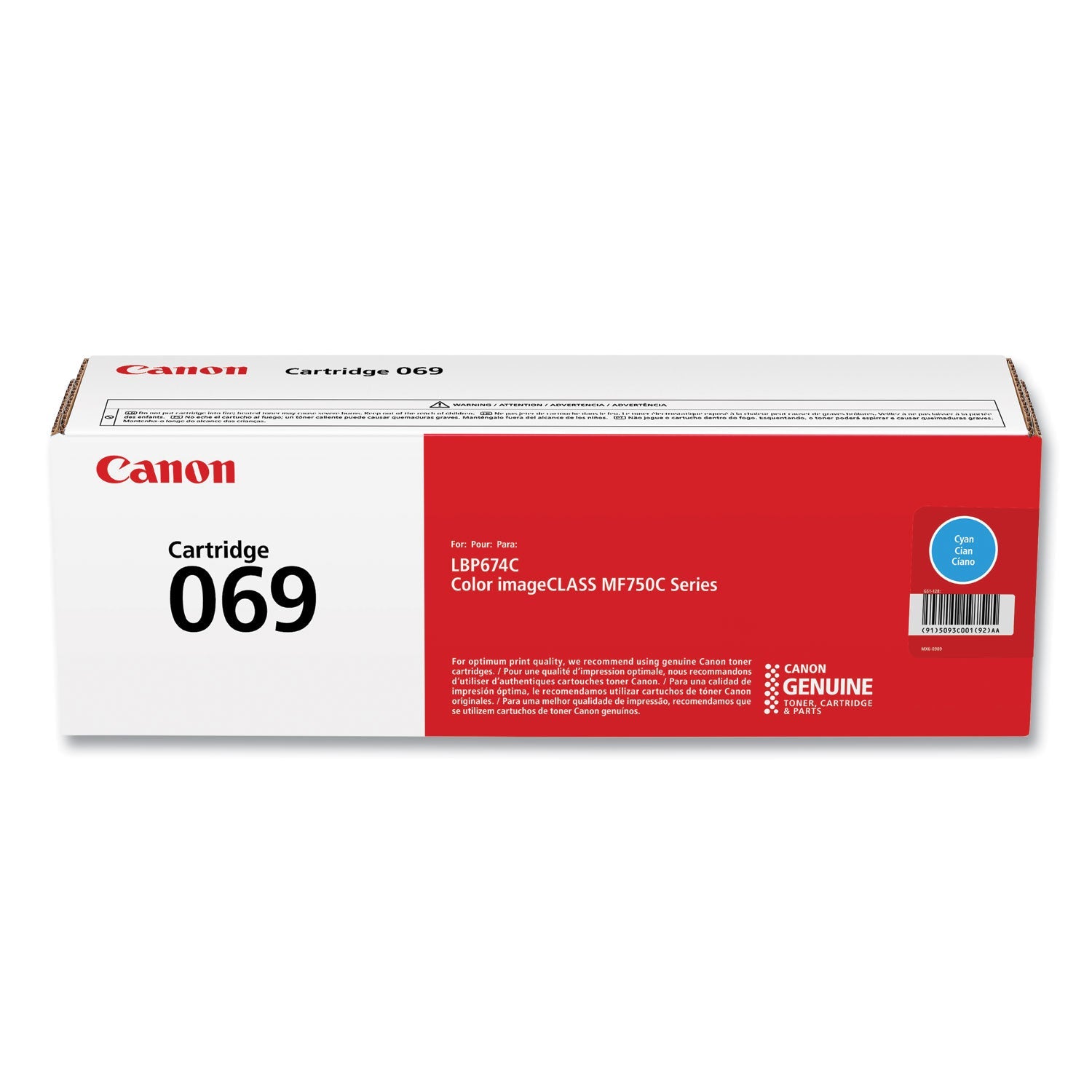 Canon® 5093C001 (069) Toner, 1,900 Page-Yield, Cyan