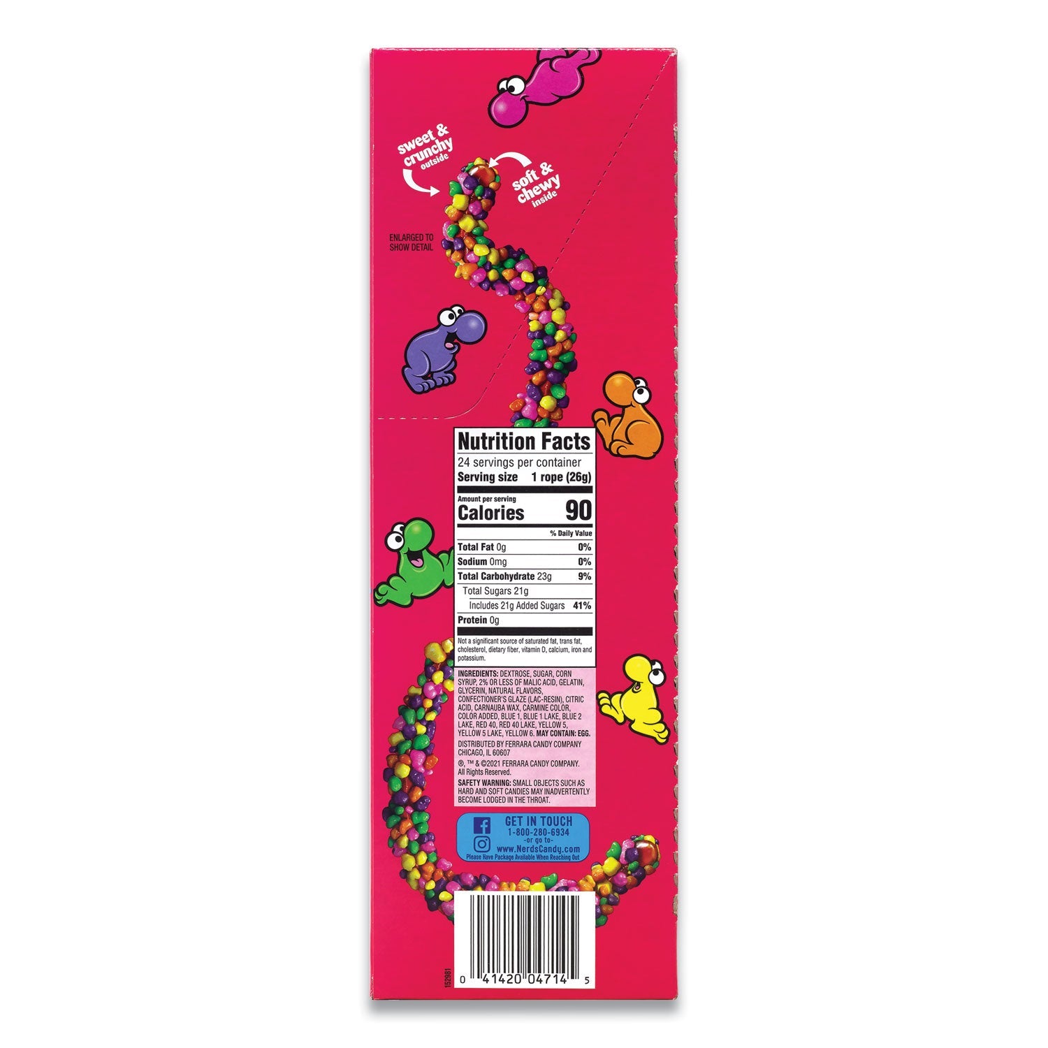 Nestlé® Nerds Rope Candy, Fruity, 0.92 oz Individually Wrapped, 24/Carton - Bloom Skins