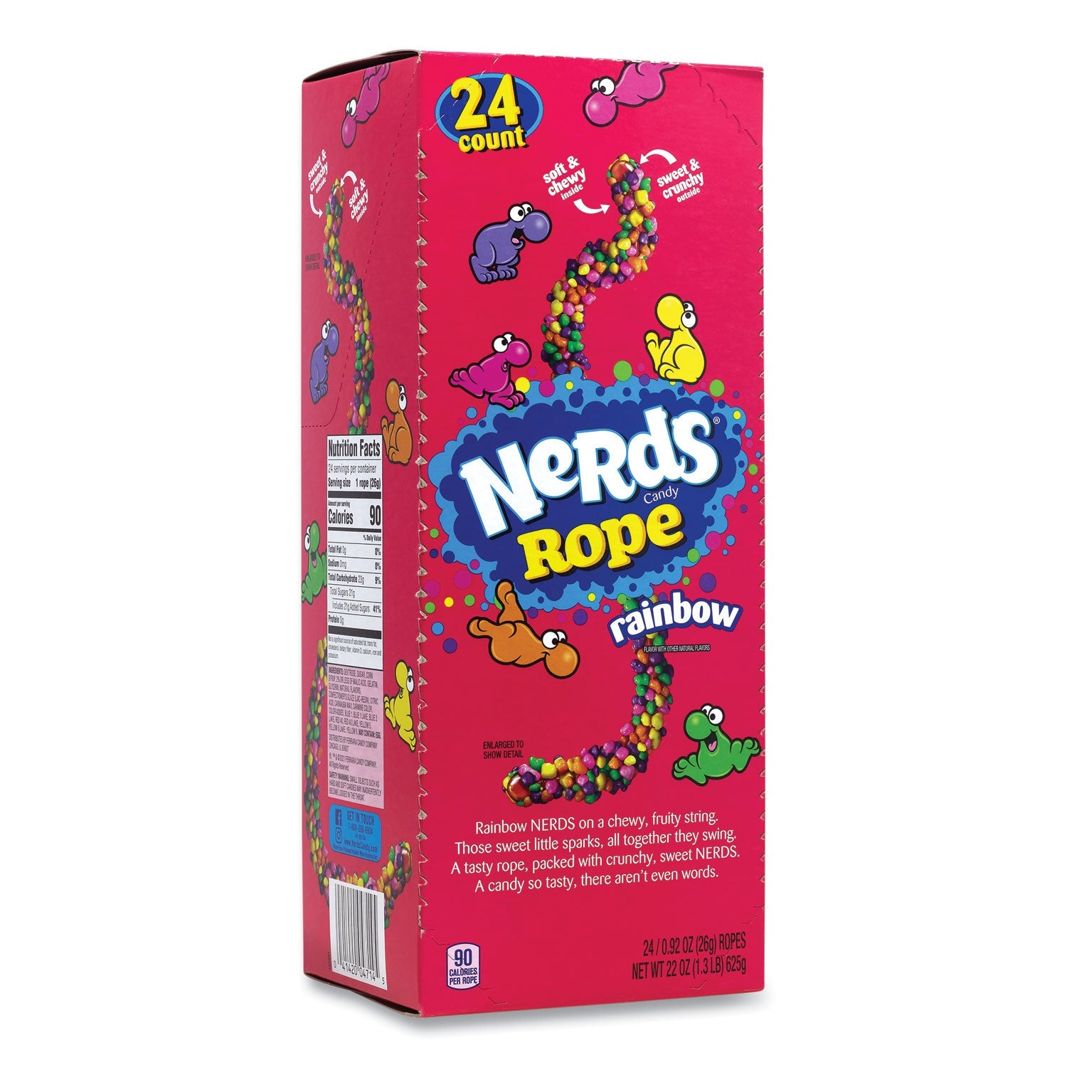 Nestlé® Nerds Rope Candy, Fruity, 0.92 oz Individually Wrapped, 24/Carton - Bloom Skins