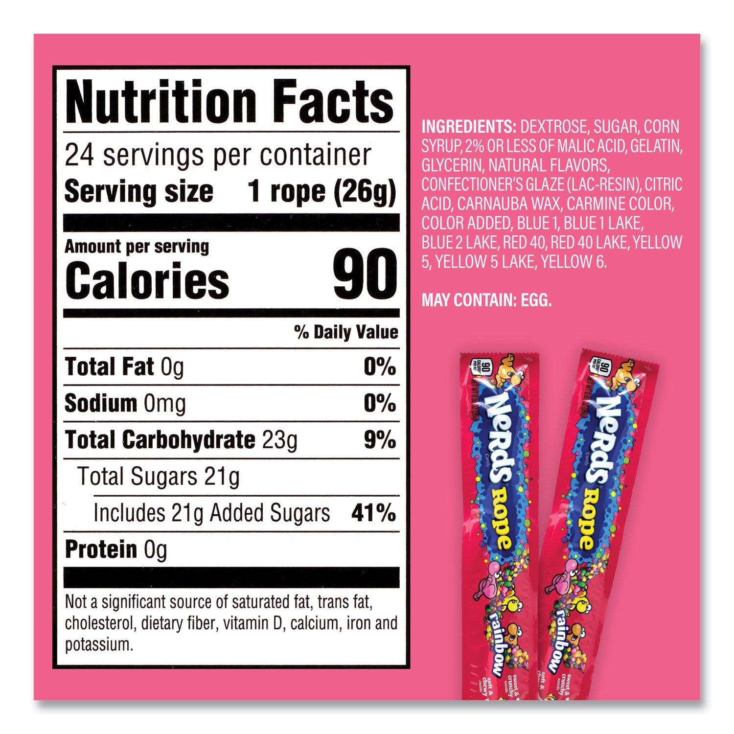Nestlé® Nerds Rope Candy, Fruity, 0.92 oz Individually Wrapped, 24/Carton - Bloom Skins