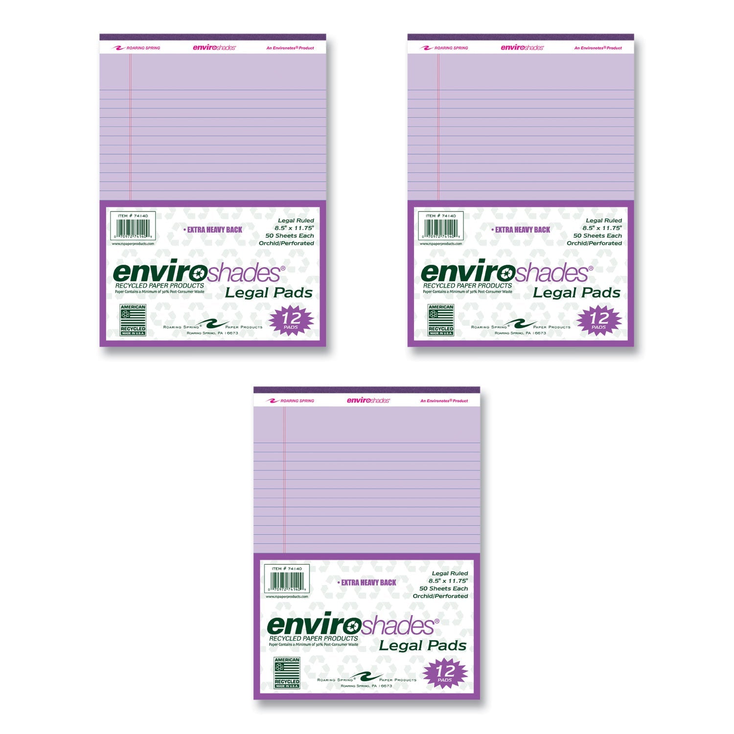 Enviroshades Legal Notepads | Orchid, 36/Carton