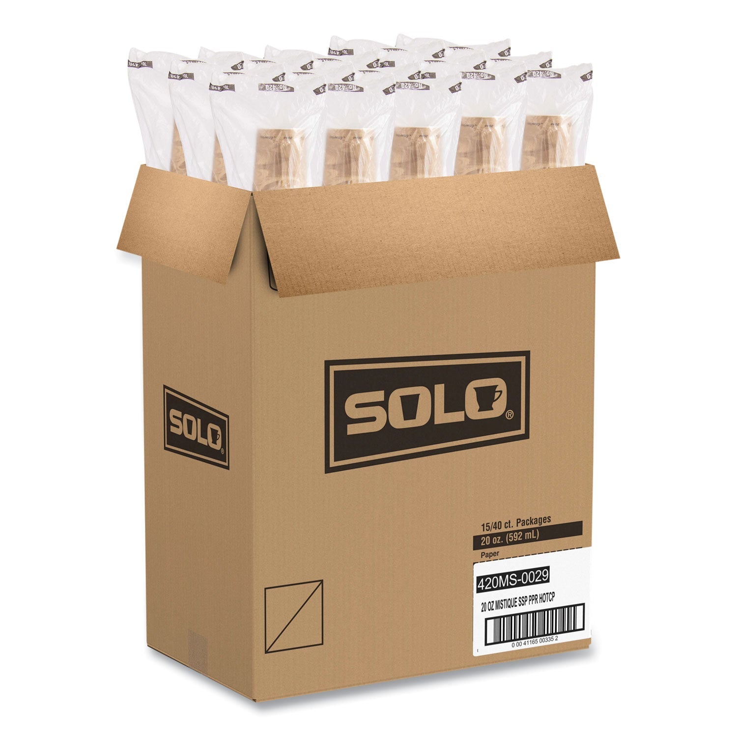 SOLO® Single Sided Poly Paper Hot Cups, 20 Oz, Mistique Design, 40/bag, 15 Bags/carton - Bloom Skins