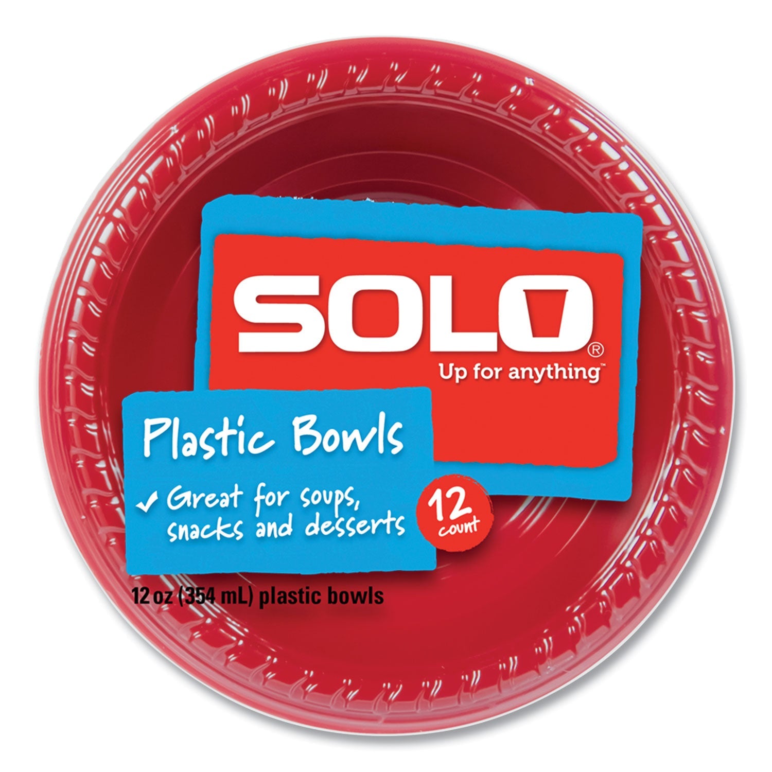 Party Plastic Premium Bowl | 12oz White 25-Pack
