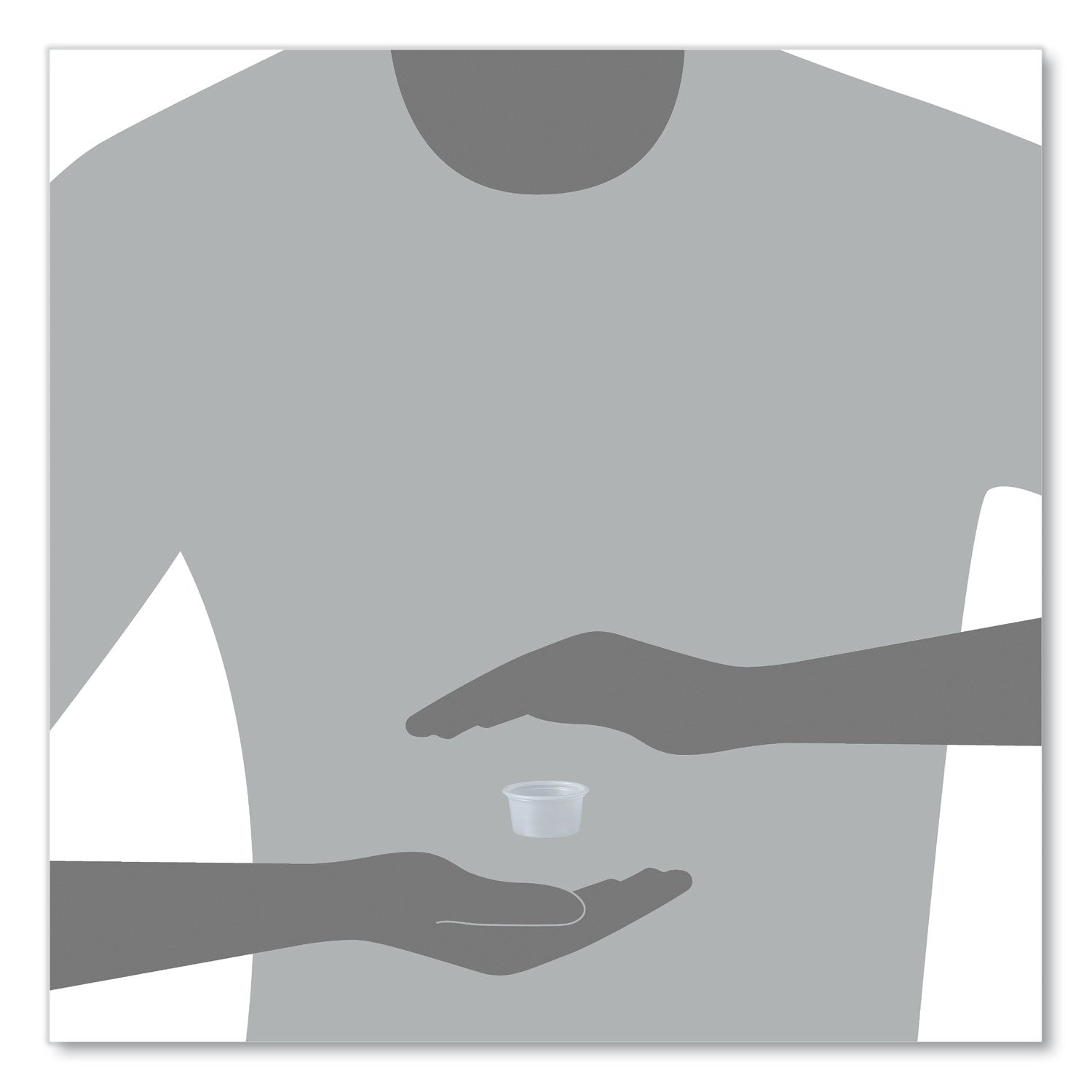 Dart® Polystyrene Portion Cups, 0.75 oz, Plastic, Translucent, 2,500/Carton