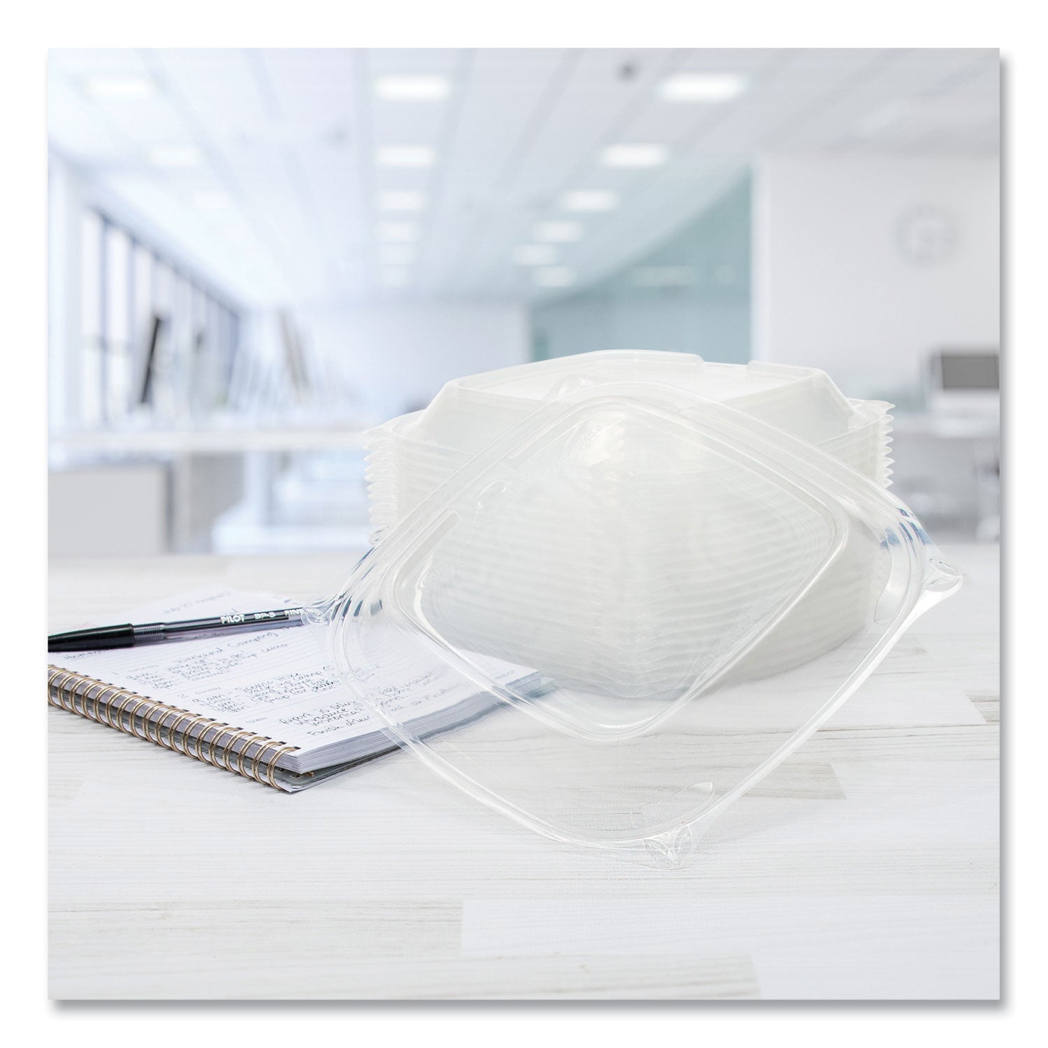 Dart® PresentaBowls Pro Clear Square Bowl Lids, Large Vented Square, 8.5 x 8.5 x 1, Clear, Plastic, 63/Bag, 4 Bags/Carton