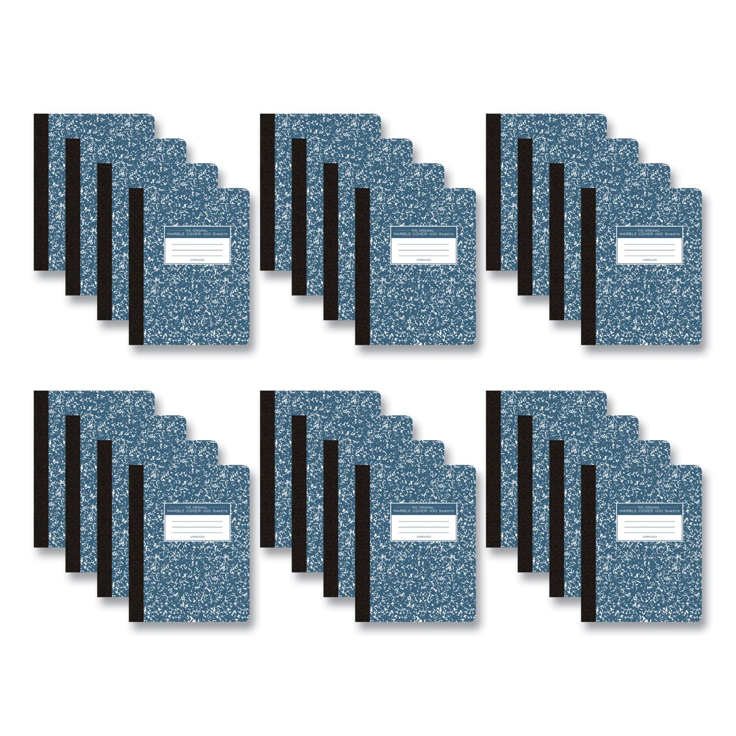 Hardcover Marble Composition Book | Unruled, Blue